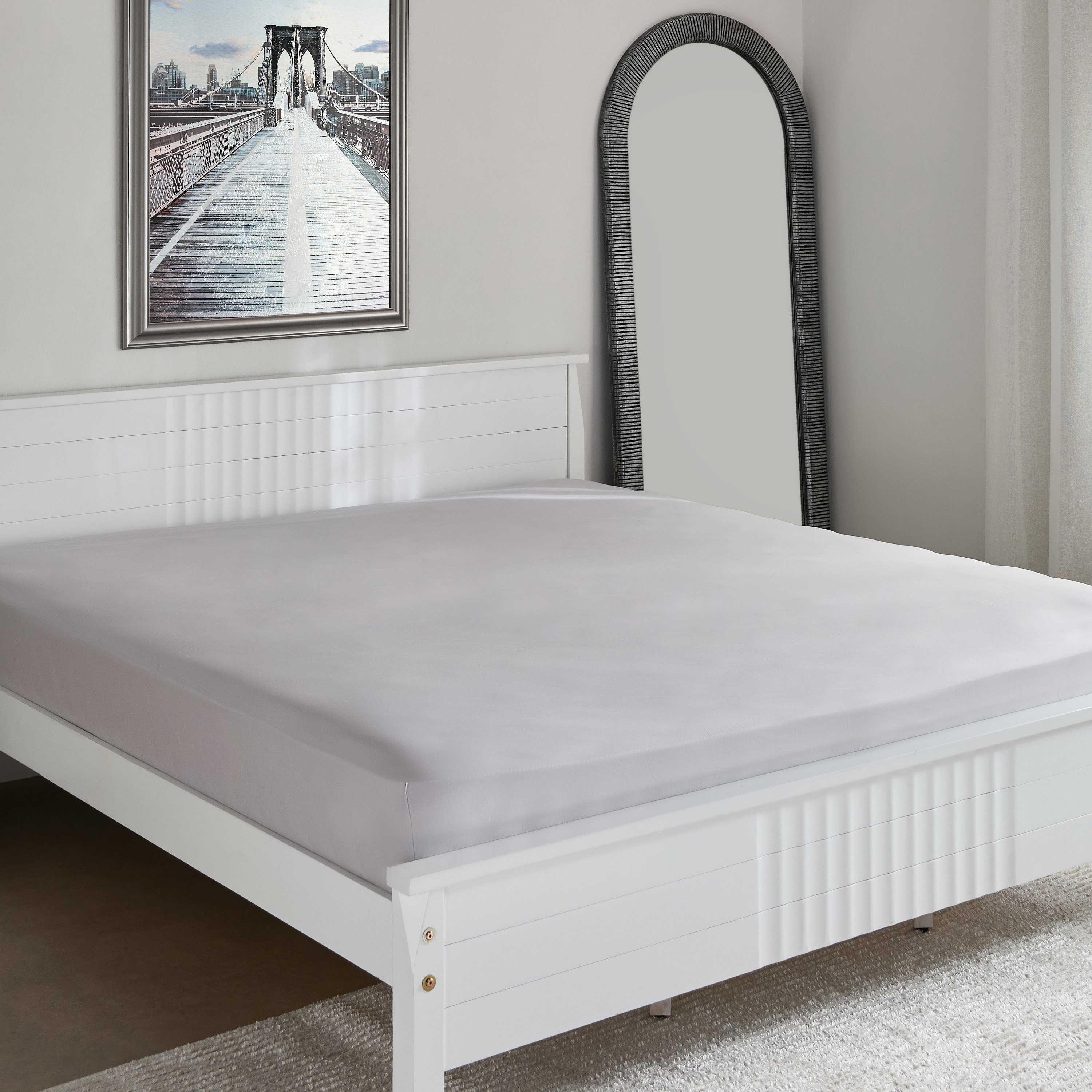 Purely Percale 300 TC Super King Fitted Sheet - 200x200+40 cm-hbxhomeware-hbxbedroom-image-2