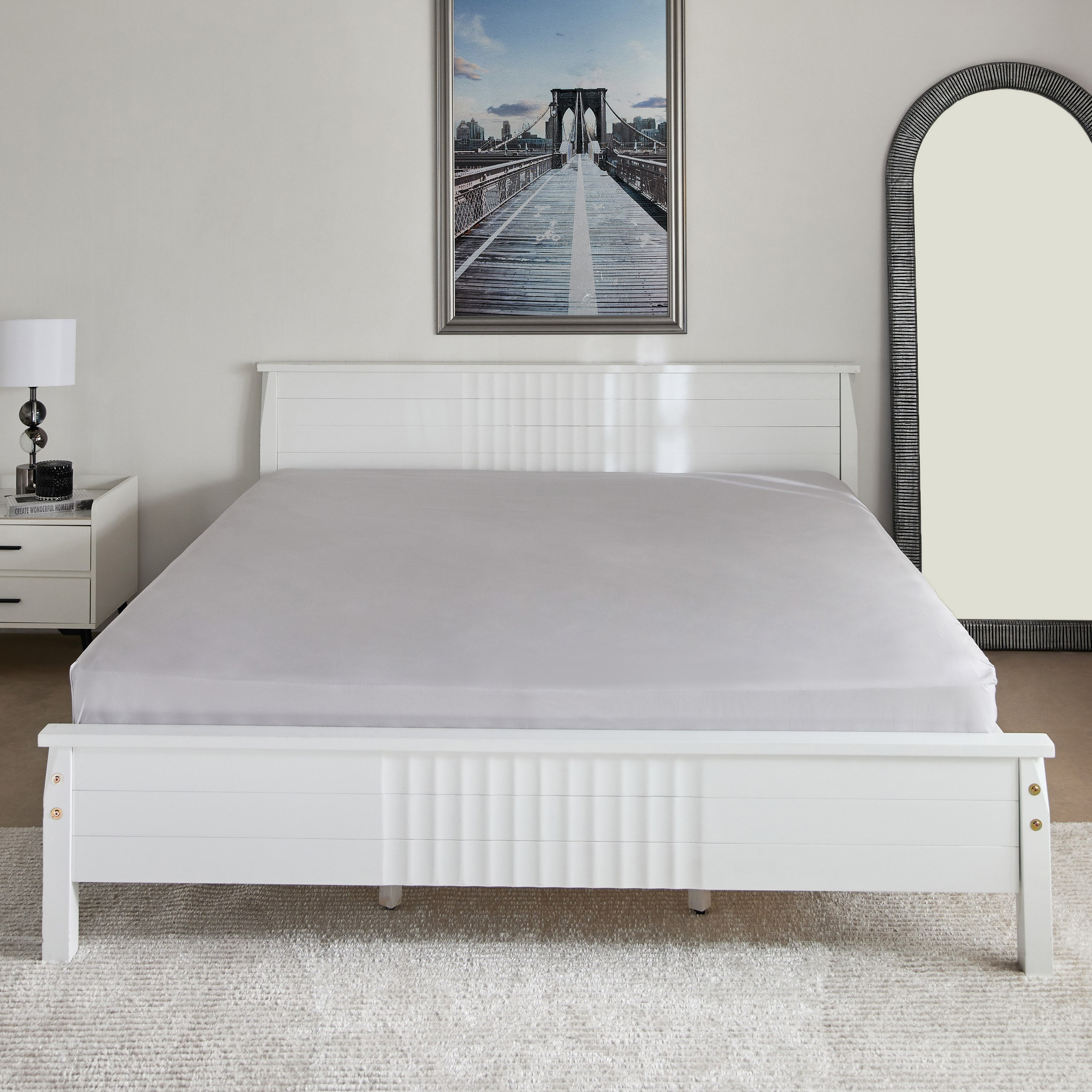 Purely Percale 300 TC Super King Fitted Sheet - 200x200+40 cm-hbxhomeware-hbxbedroom-image-3