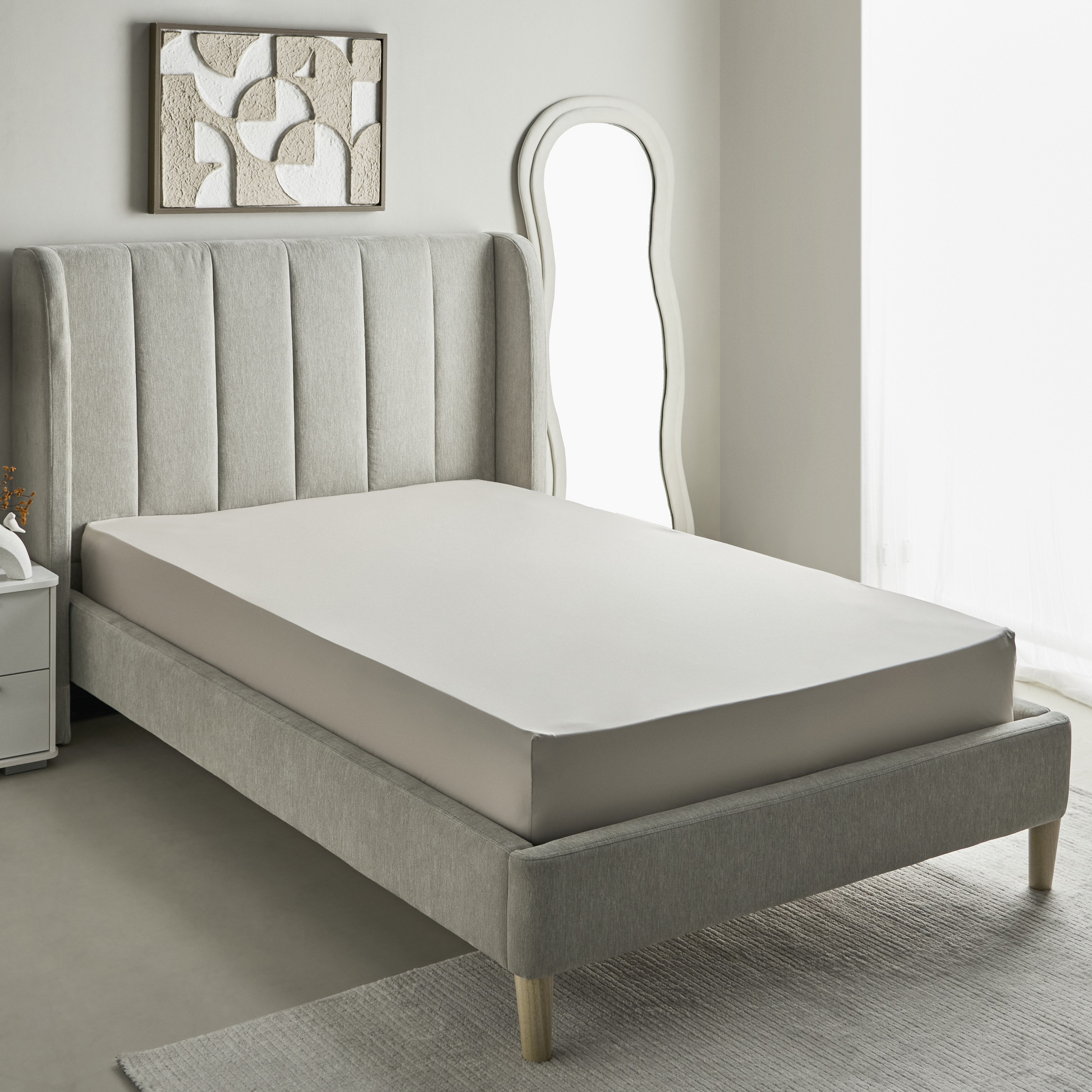Purely Percale Twin Fitted Sheet - 120x200+40 cm-hbxhomeware-hbxbedroom-image-2