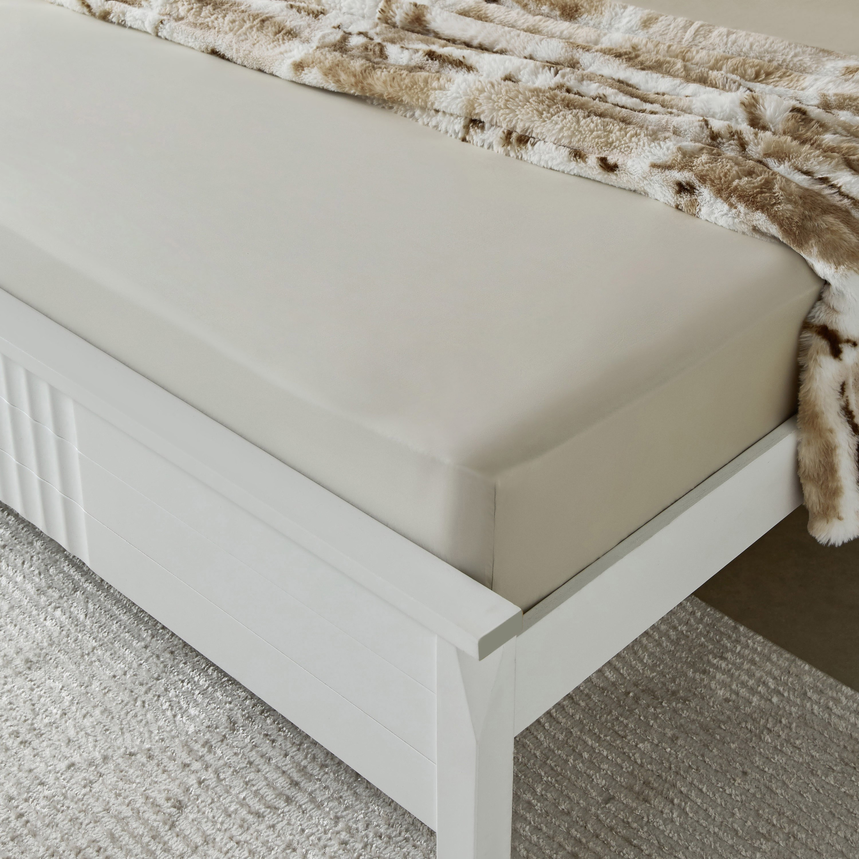 Purely Percale King Fitted Sheet - 180x200+40 cm-hbxhomeware-hbxbedroom-image-1