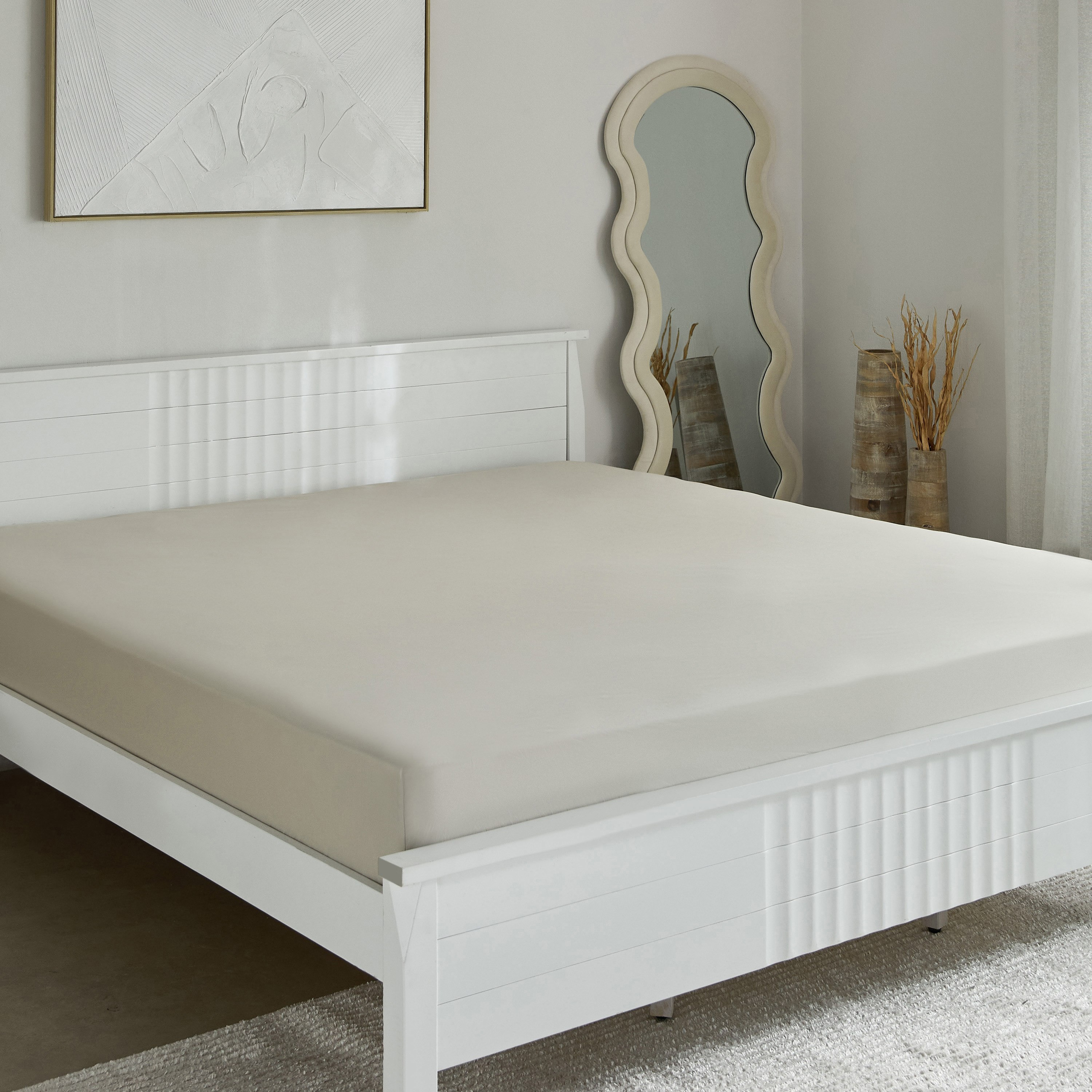 Purely Percale 300 TC Super King Fitted Sheet - 200x200+40 cm-hbxhomeware-bedding-fittedsheets-image-2