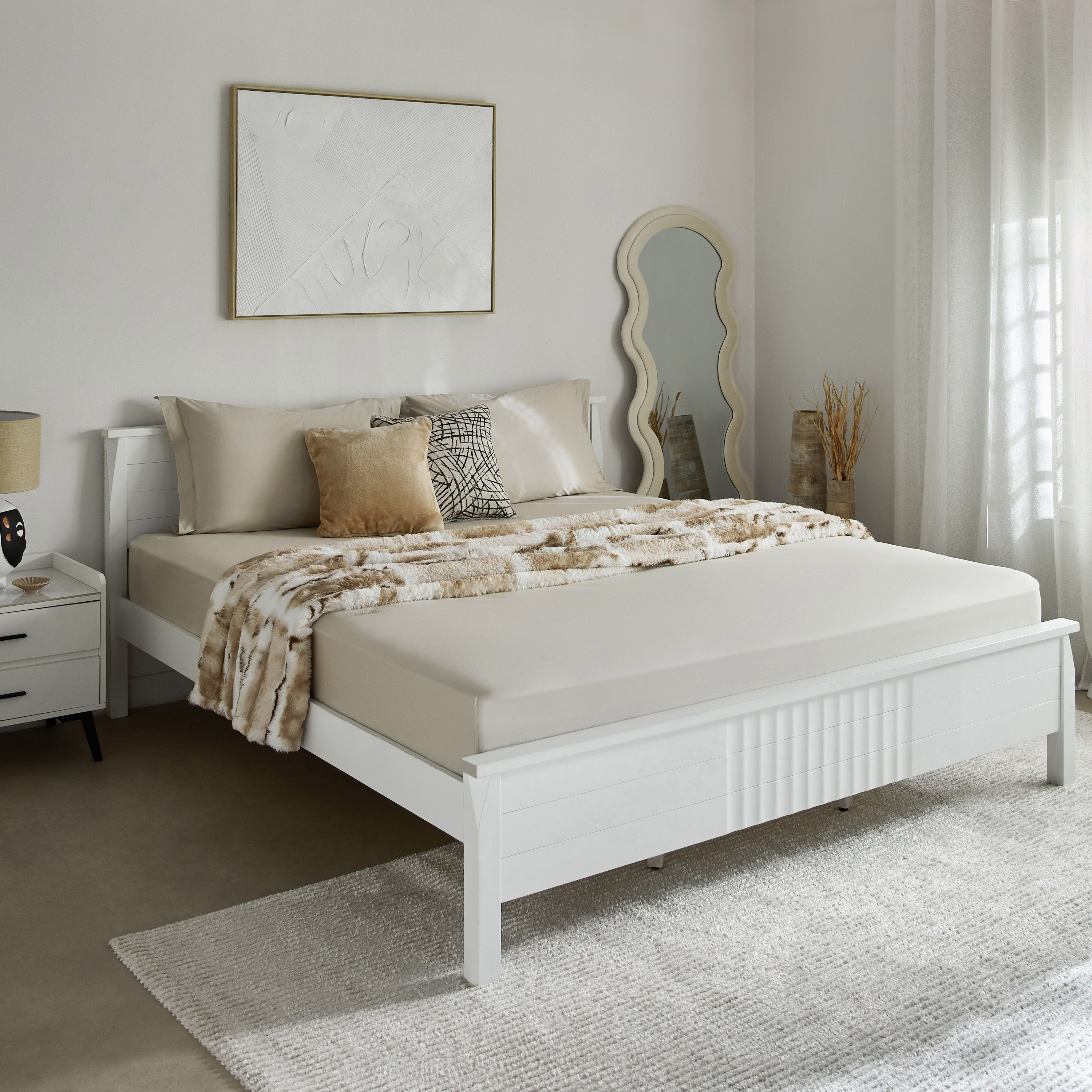 Purely Percale 300 TC Super King Fitted Sheet - 200x200+40 cm-hbxhomeware-bedding-fittedsheets-image-9