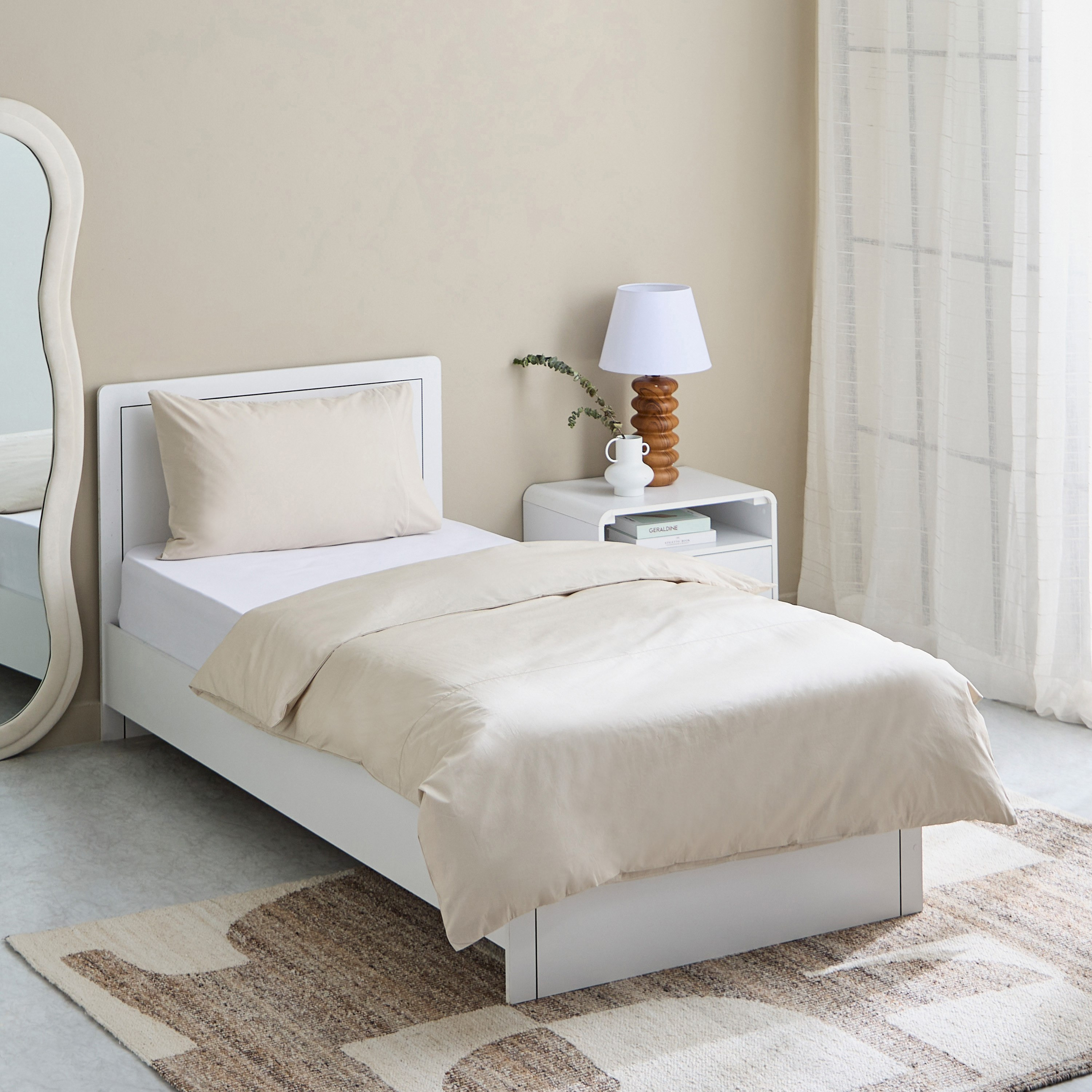 Purely-percale 2-Piece 300TC Percale Single Duvet Quilt Cover Set - 135x200 cm-hbxhomeware-hbxbedroom-image-2