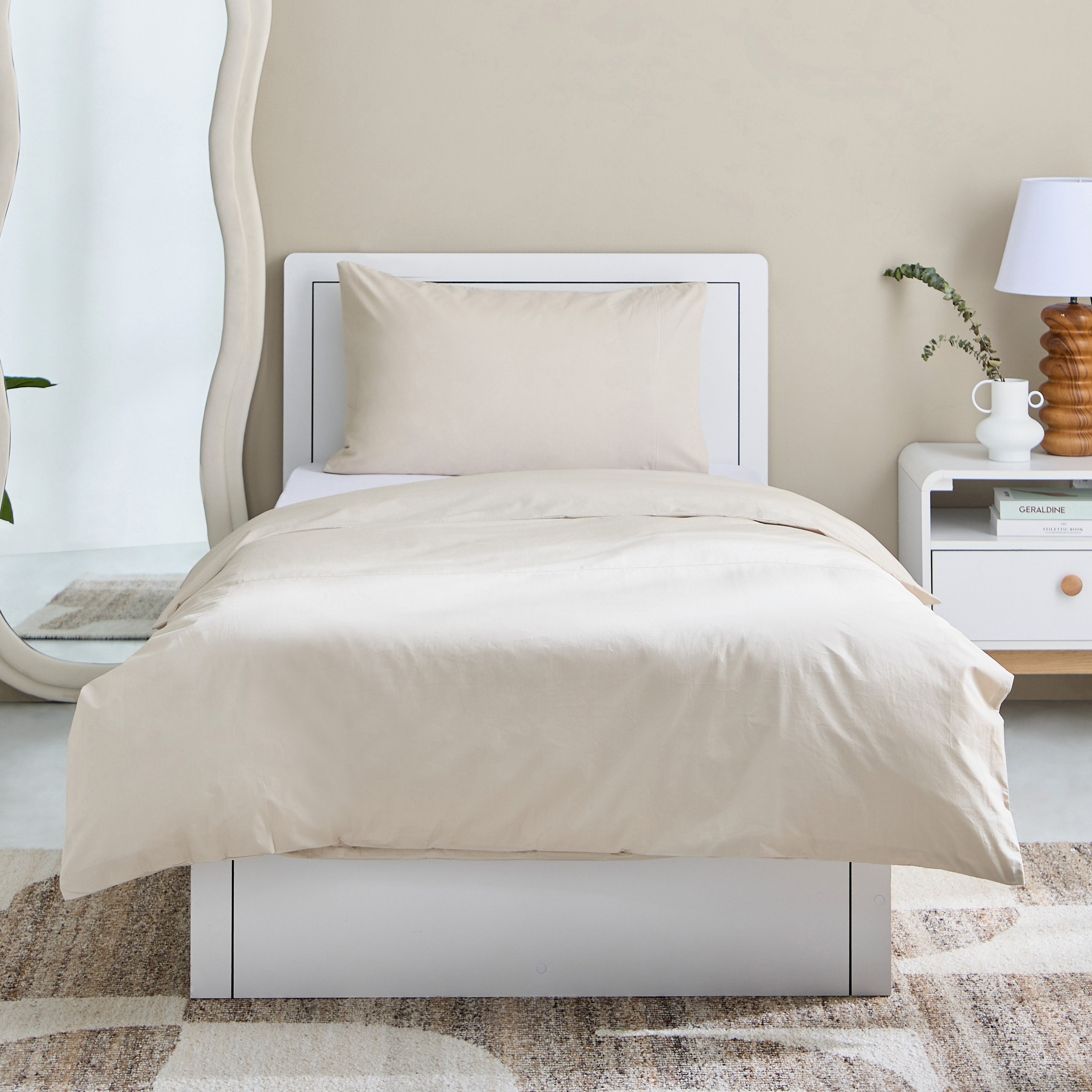 Purely-percale 2-Piece 300TC Percale Single Duvet Quilt Cover Set - 135x200 cm-hbxhomeware-hbxbedroom-image-3
