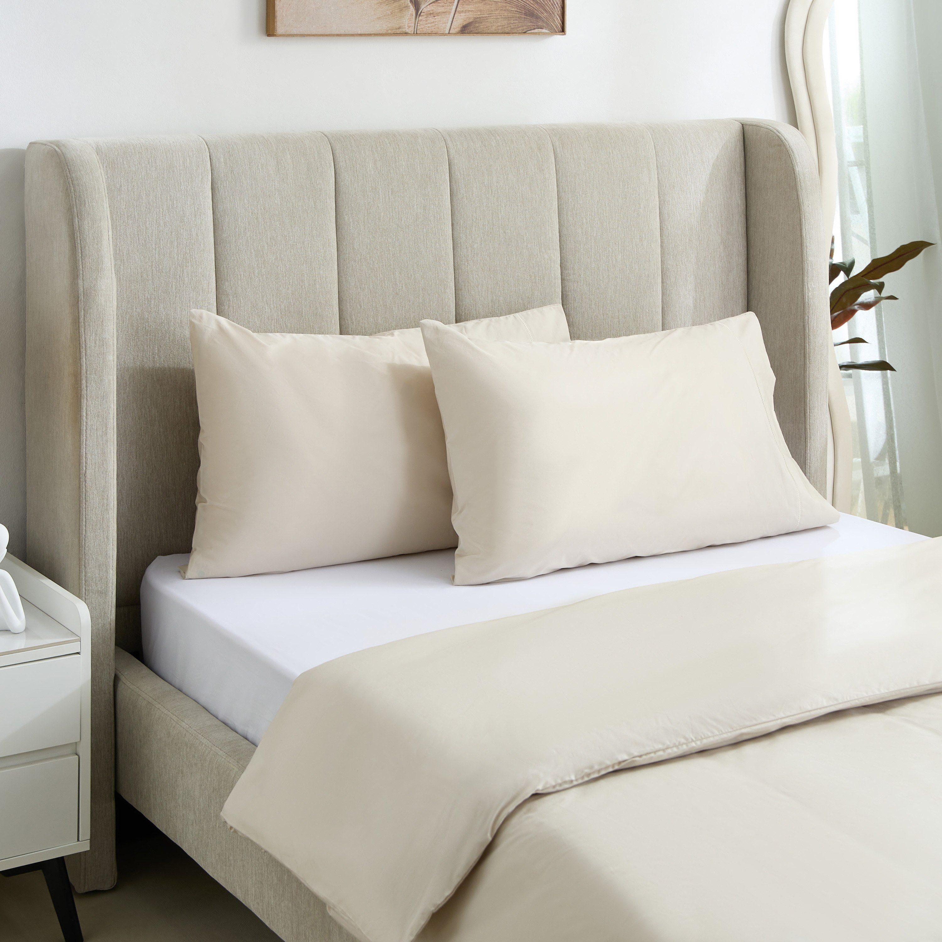 Purely-percale 3-Piece 300TC Percale Twin Duvet Quilt Cover Set - 150x220 cm-hbxhomeware-hbxbedroom-image-1