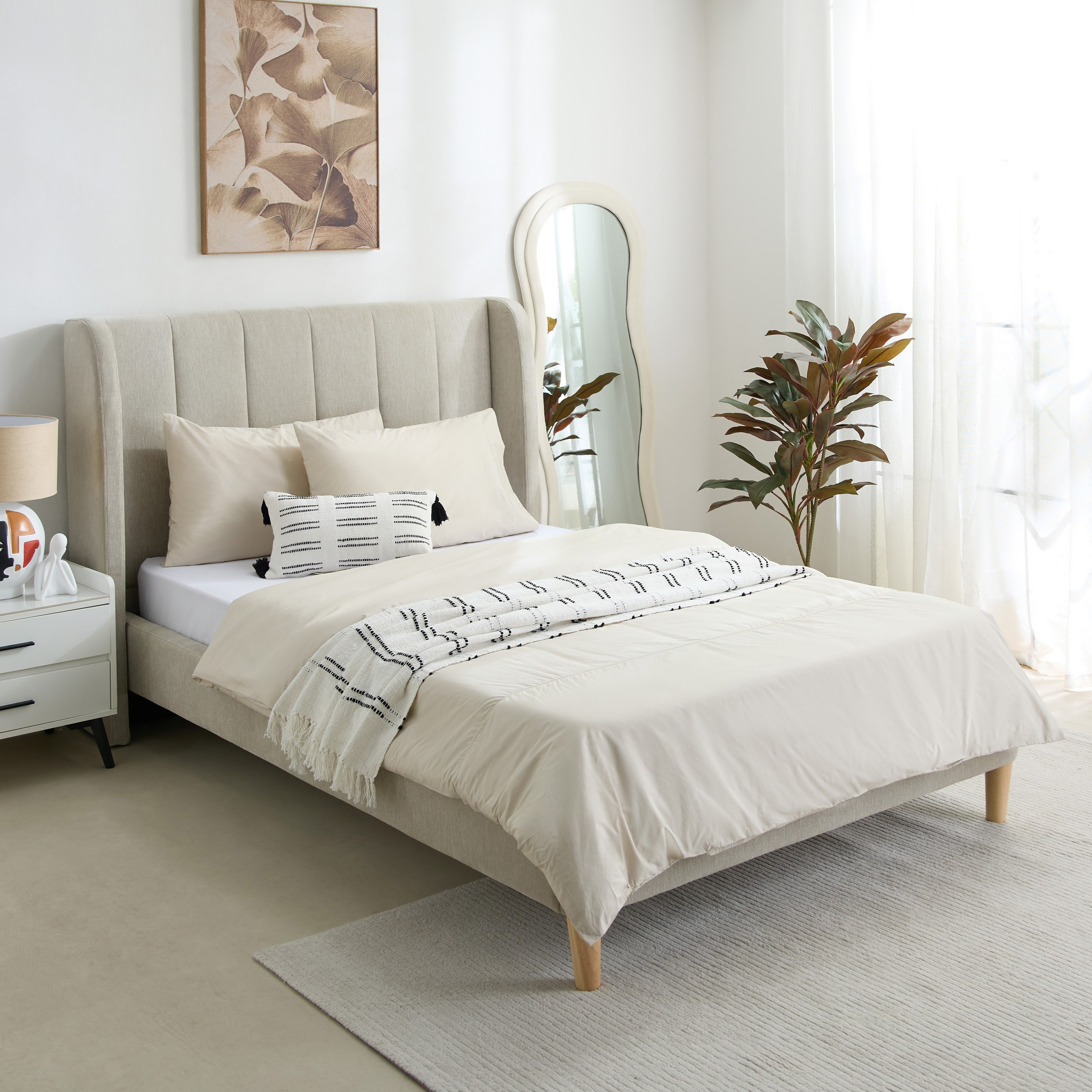 Purely-percale 3-Piece 300TC Percale Twin Duvet Quilt Cover Set - 150x220 cm-hbxhomeware-hbxbedroom-image-10