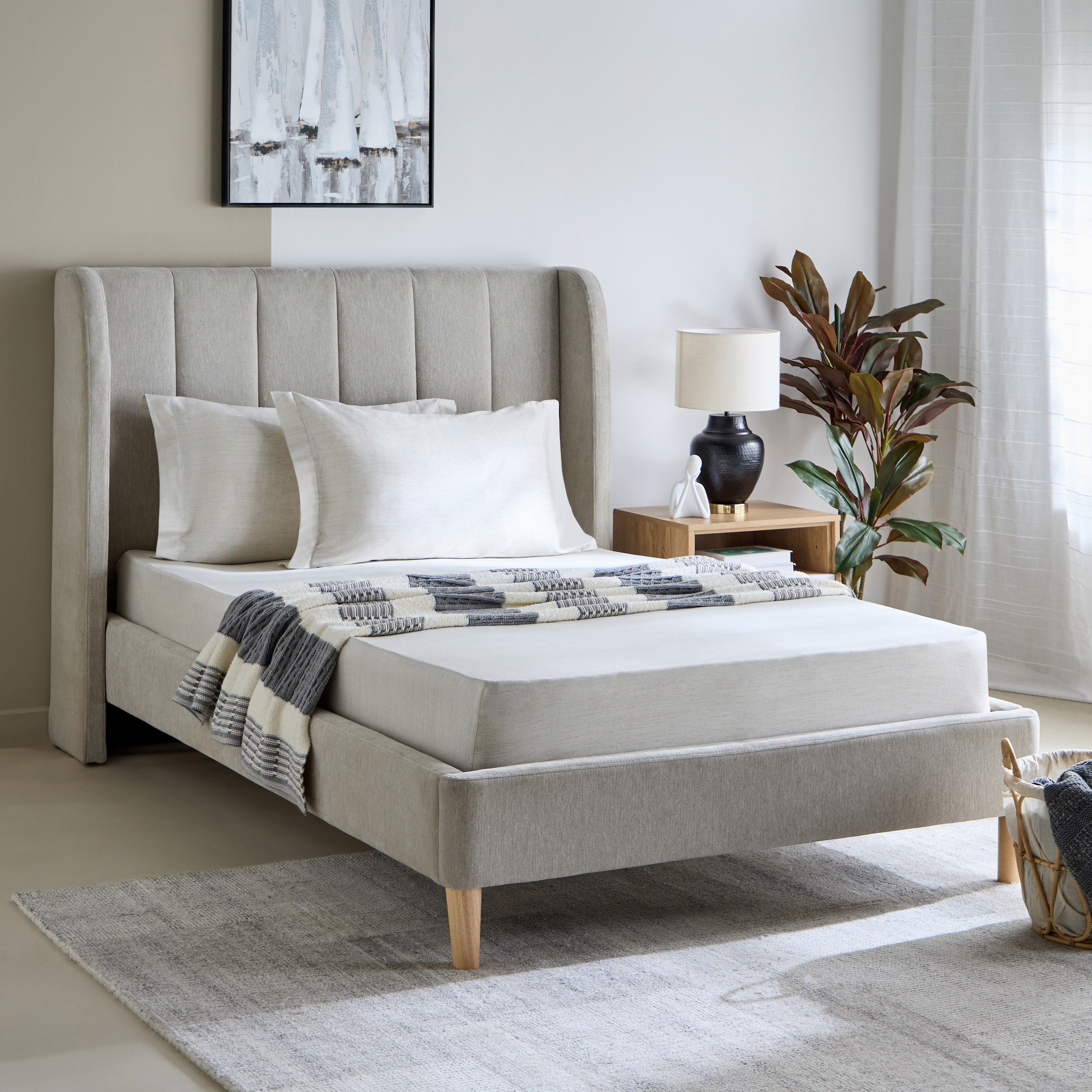 شرشف مطّاطي توين قطن بطبعات من هيوستن فيلث - 120x200+33 سم-hbxhomeware-hbxbedroom-image-8