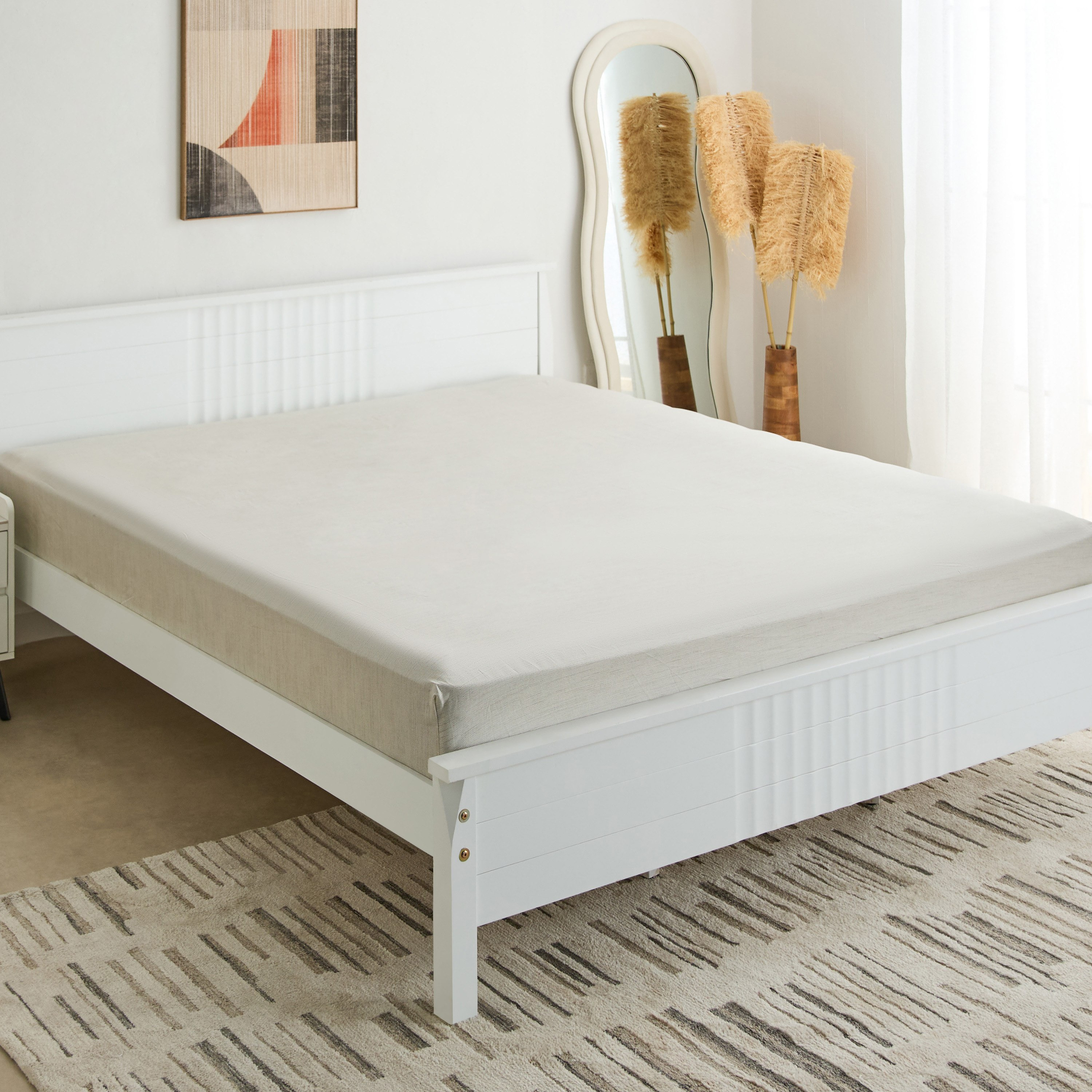 شرشف مطّاطي كوين قطن بطبعات فيلث من هيوستن - 150x200+33 سم-hbxhomeware-hbxbedroom-image-2