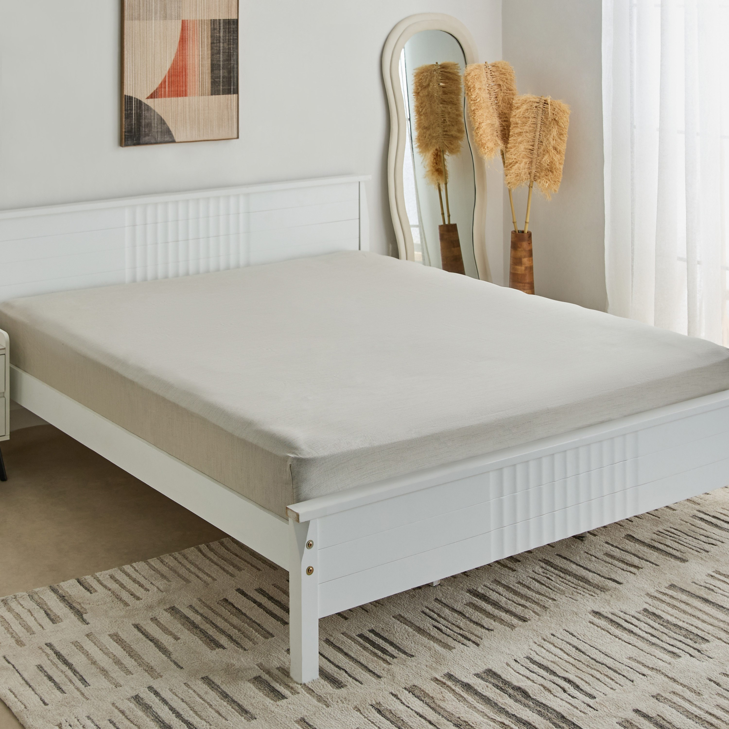 Houston Veilth Printed Cotton King Fitted Sheet - 180x200+33 cm-hbxhomeware-hbxbedroom-image-2