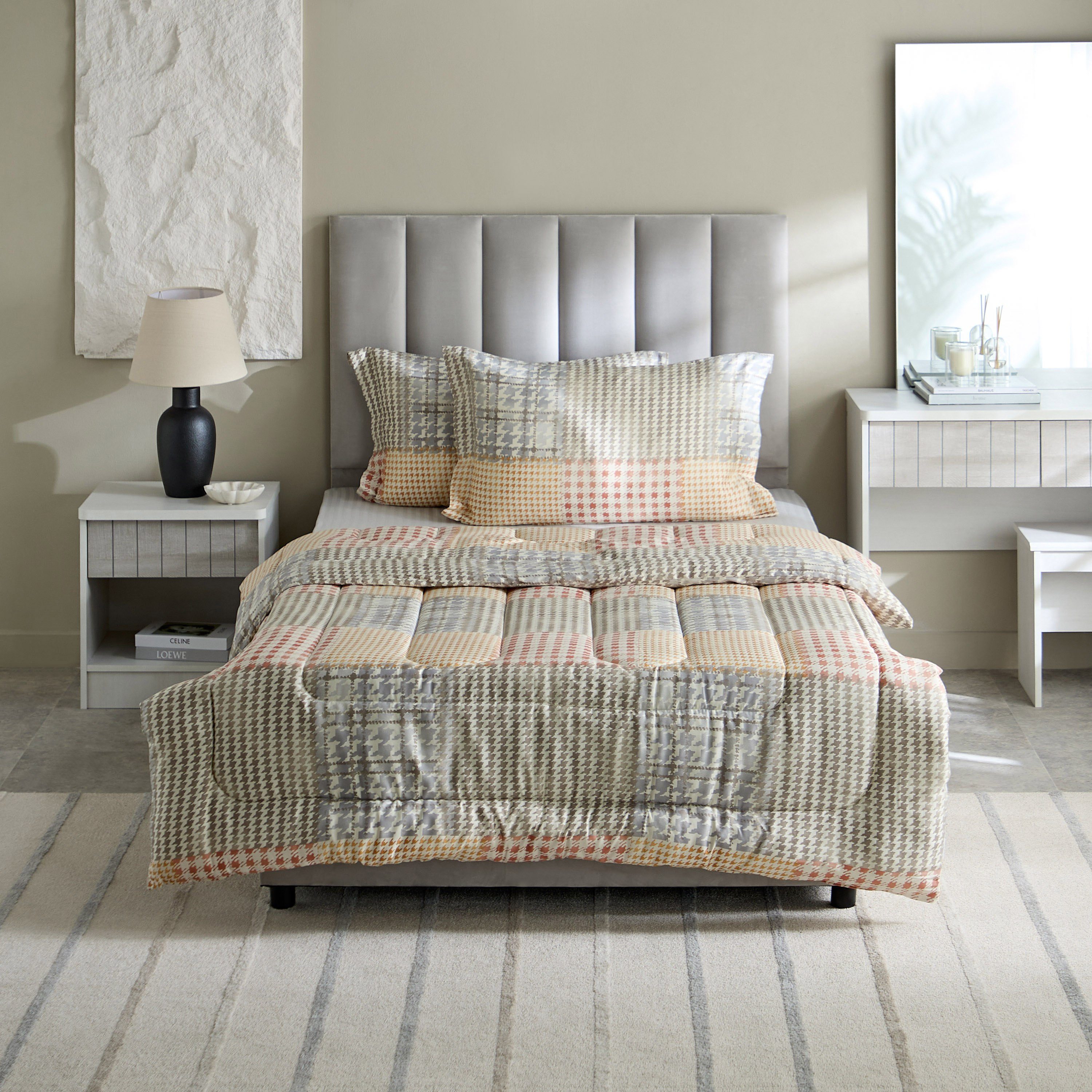 Houston Veilth 3-Piece Printed Cotton Twin Comforter Set - 160x220 cm-hbxhomeware-hbxbedroom-image-3