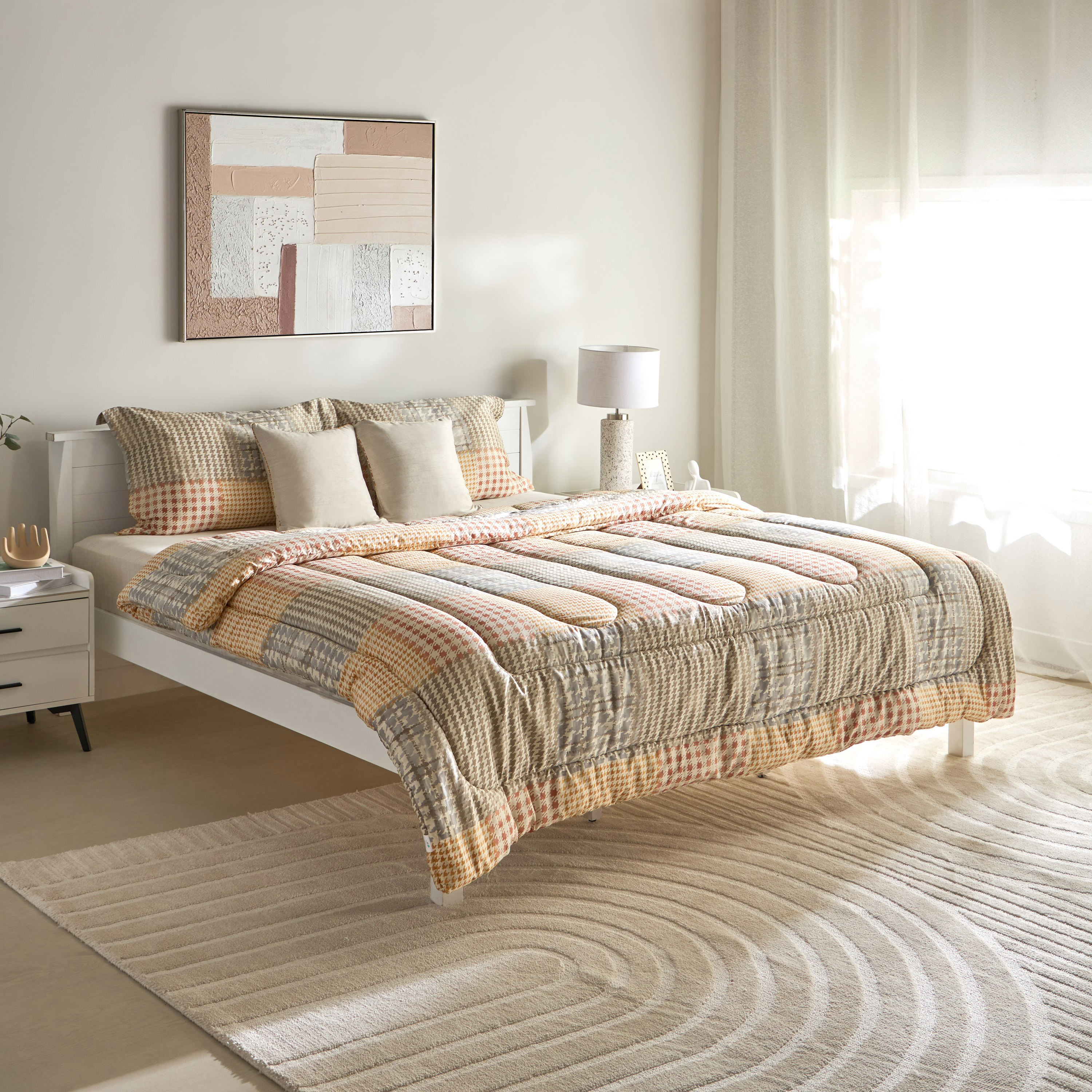 Houston Veilth 5-Piece Cotton Printed Super King Comforter Set - 240x240 cm-hbxhomeware-hbxbedroom-image-2