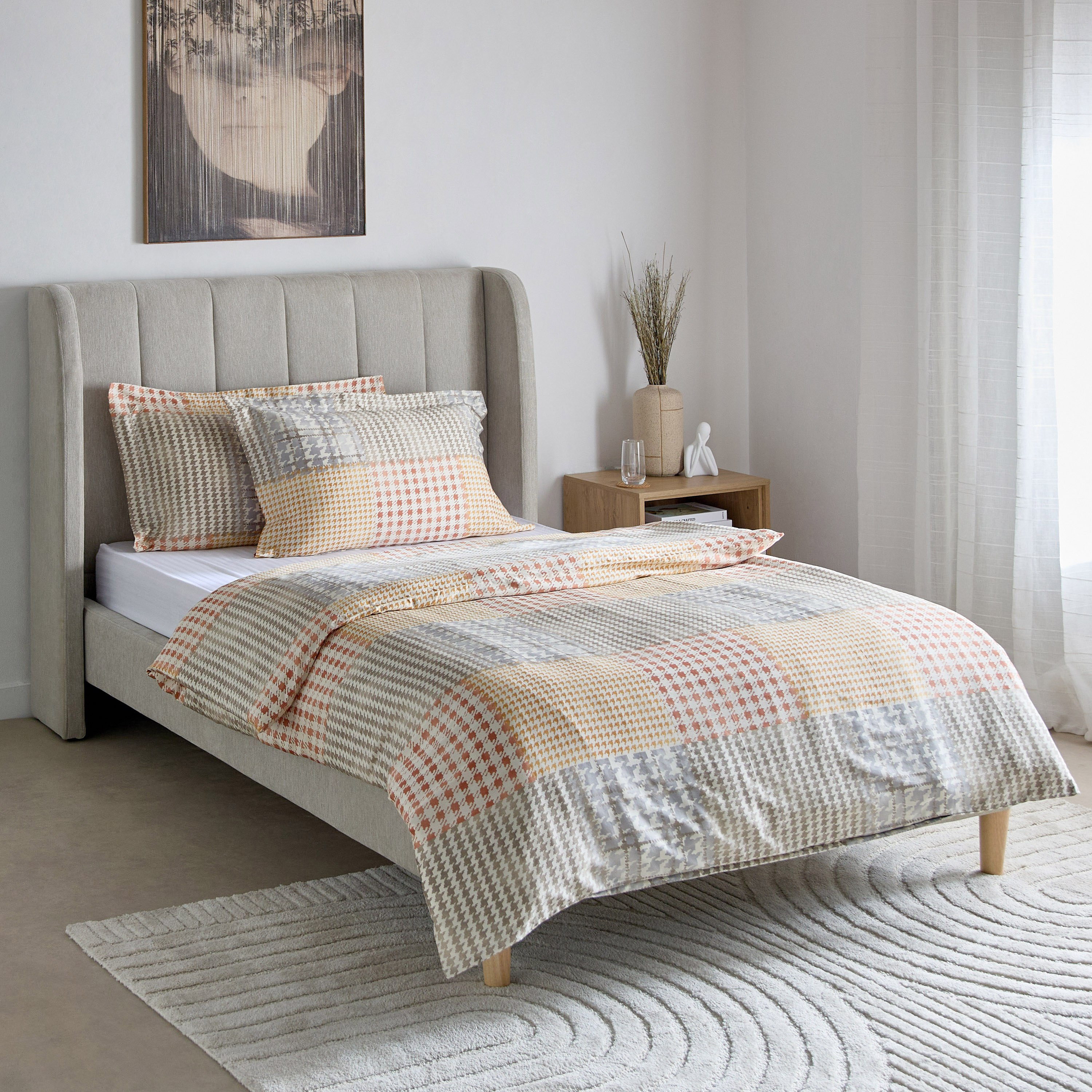 Houston Veilth 3-Piece Printed Cotton Twin Duvet Quilt Cover Set - 150x220 cm-hbxhomeware-hbxbedroom-image-2