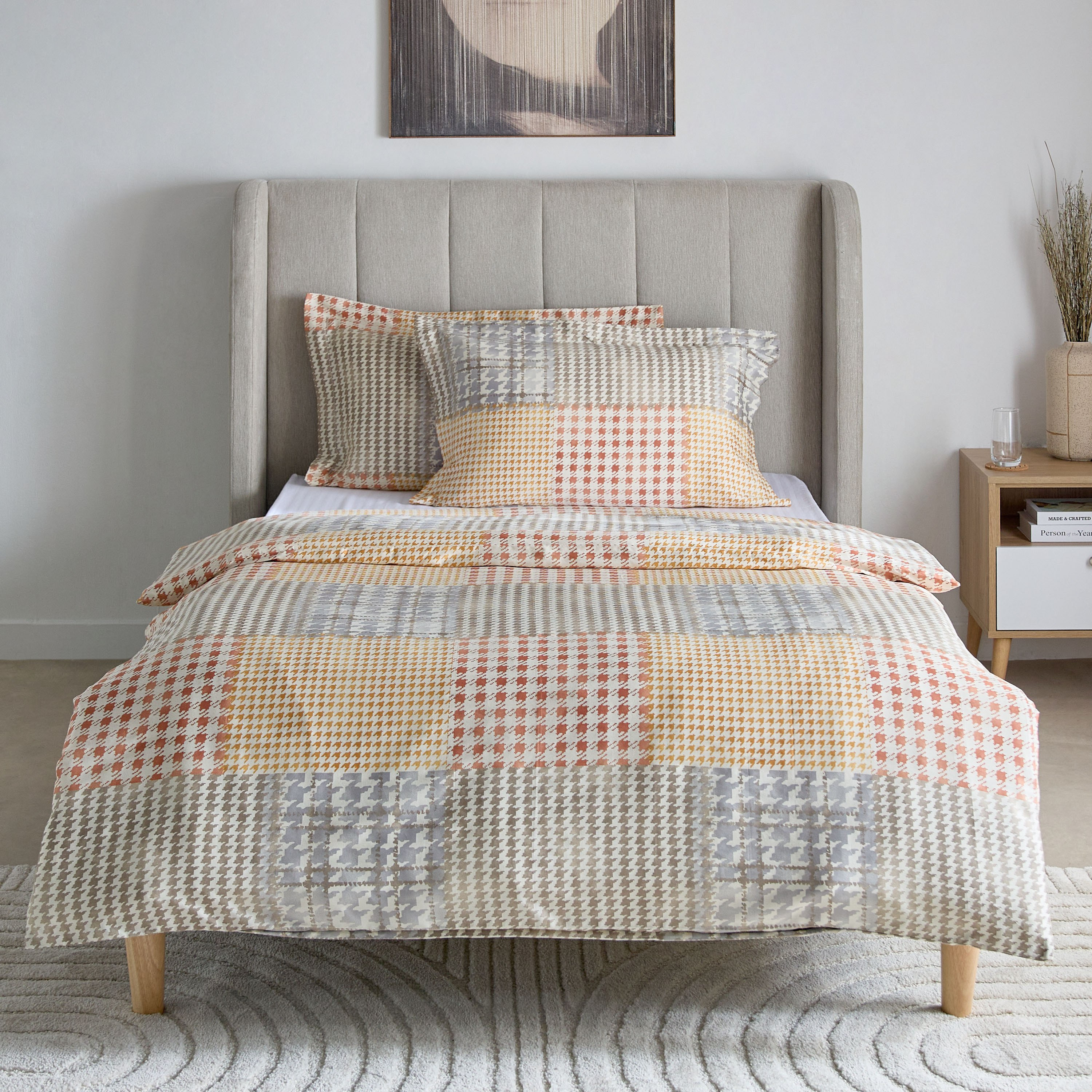 Houston Veilth 3-Piece Printed Cotton Twin Duvet Quilt Cover Set - 150x220 cm-hbxhomeware-hbxbedroom-image-3