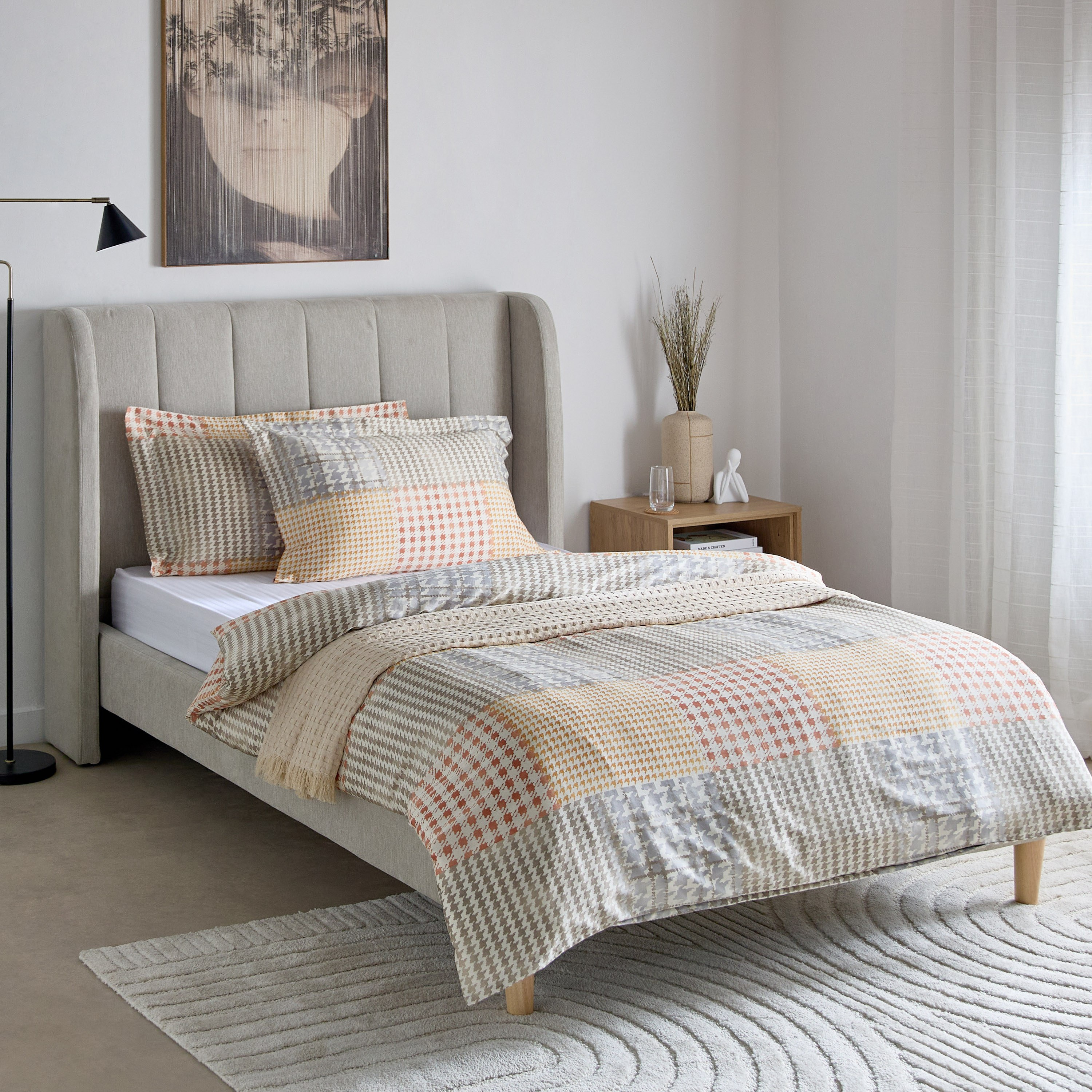 Houston Veilth 3-Piece Printed Cotton Twin Duvet Quilt Cover Set - 150x220 cm-hbxhomeware-hbxbedroom-image-9