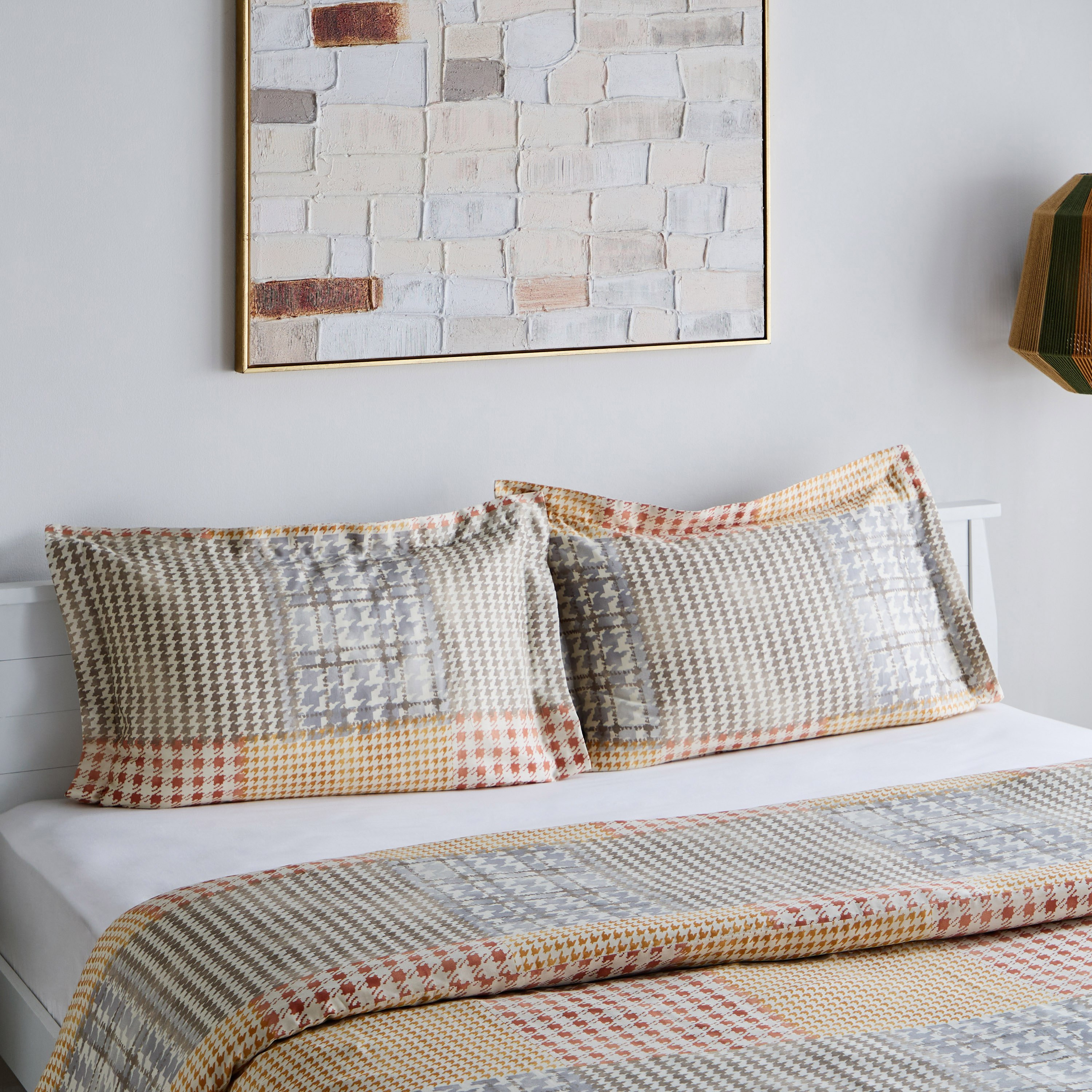 طقم غطاء لحاف مبطّن كينج قطن بطبعات 3 قطع فيلث من هيوستن- 220x220 سم-hbxhomeware-hbxbedroom-image-1