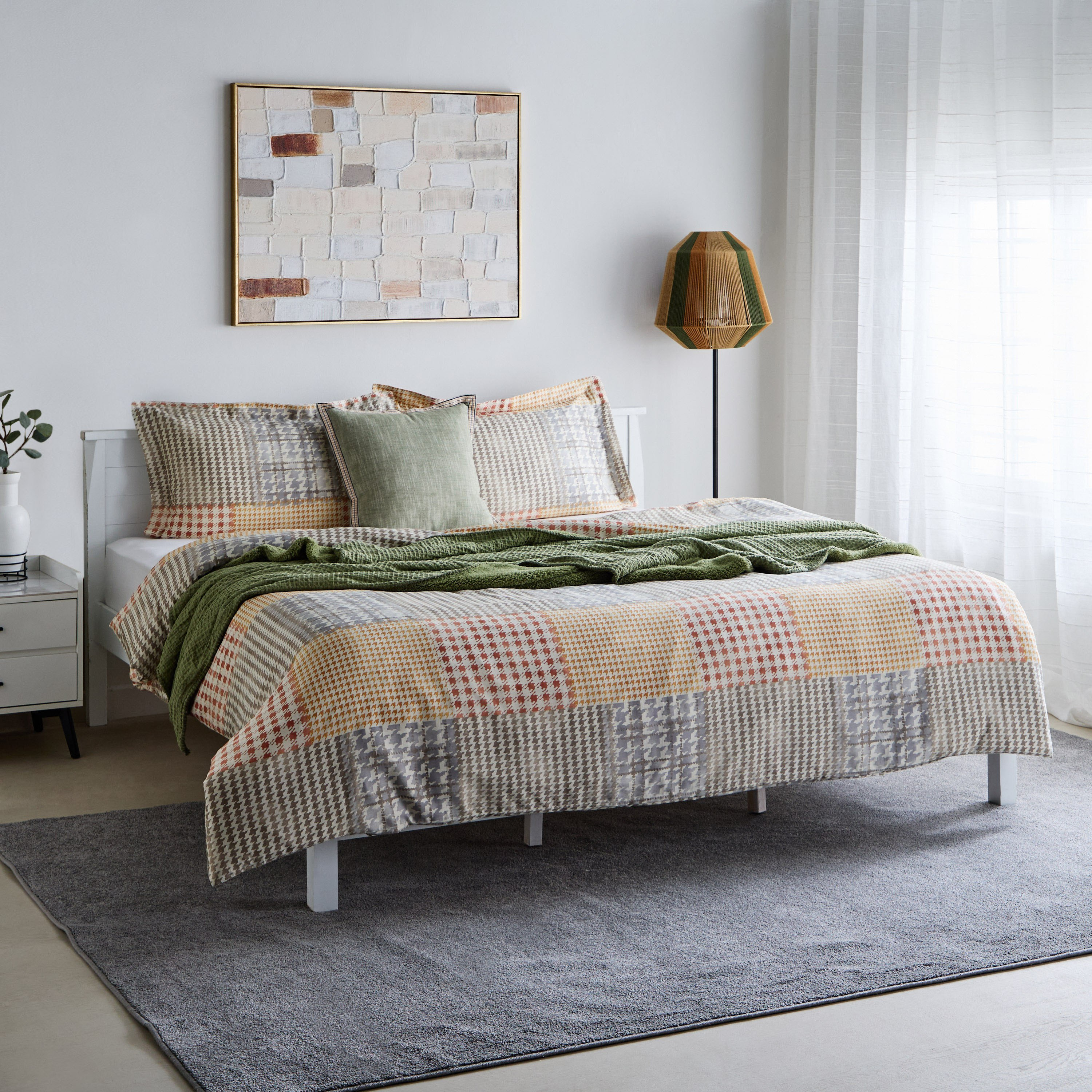 مجموعة غطاء لحاف مبطّن سوبر كينج قطن بطبعات 3 قطع فيلث من هيُوستن - 240x220 سم-hbxhomeware-hbxbedroom-image-9