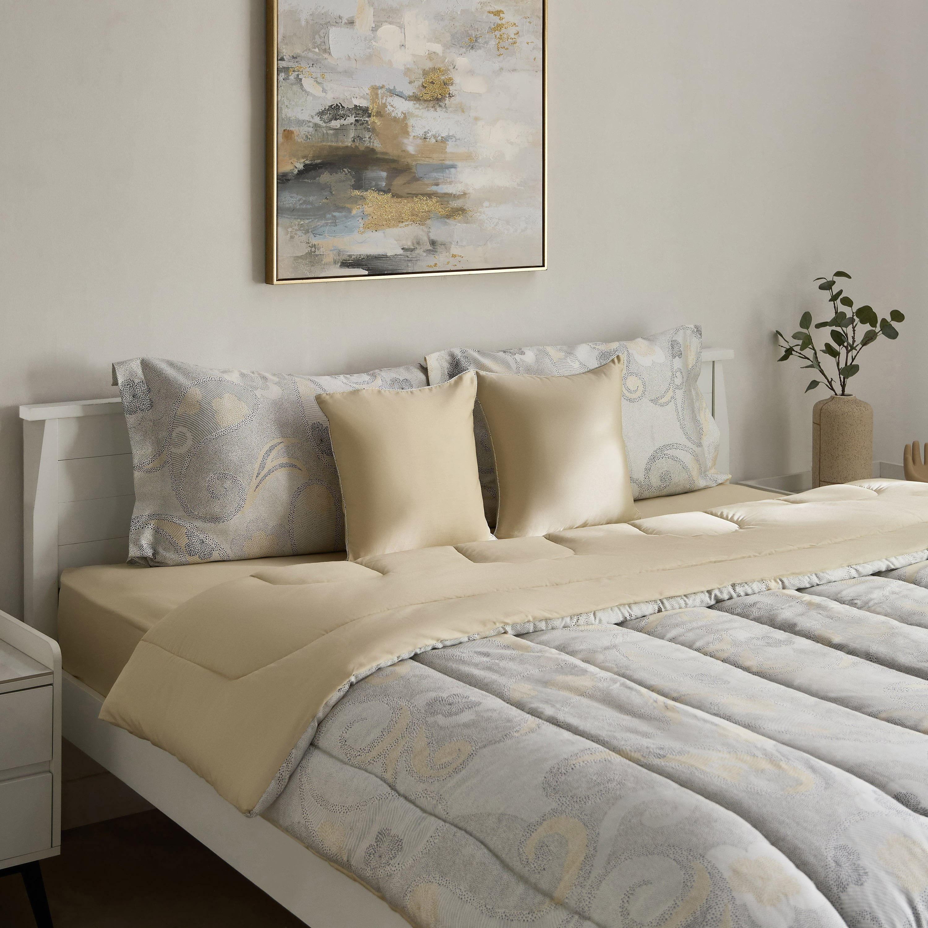 طقم لحاف كينج قطن بطبعات 5 قطع ديزلي من هيوستن - 220x240 سم-hbxhomeware-hbxbedroom-image-1