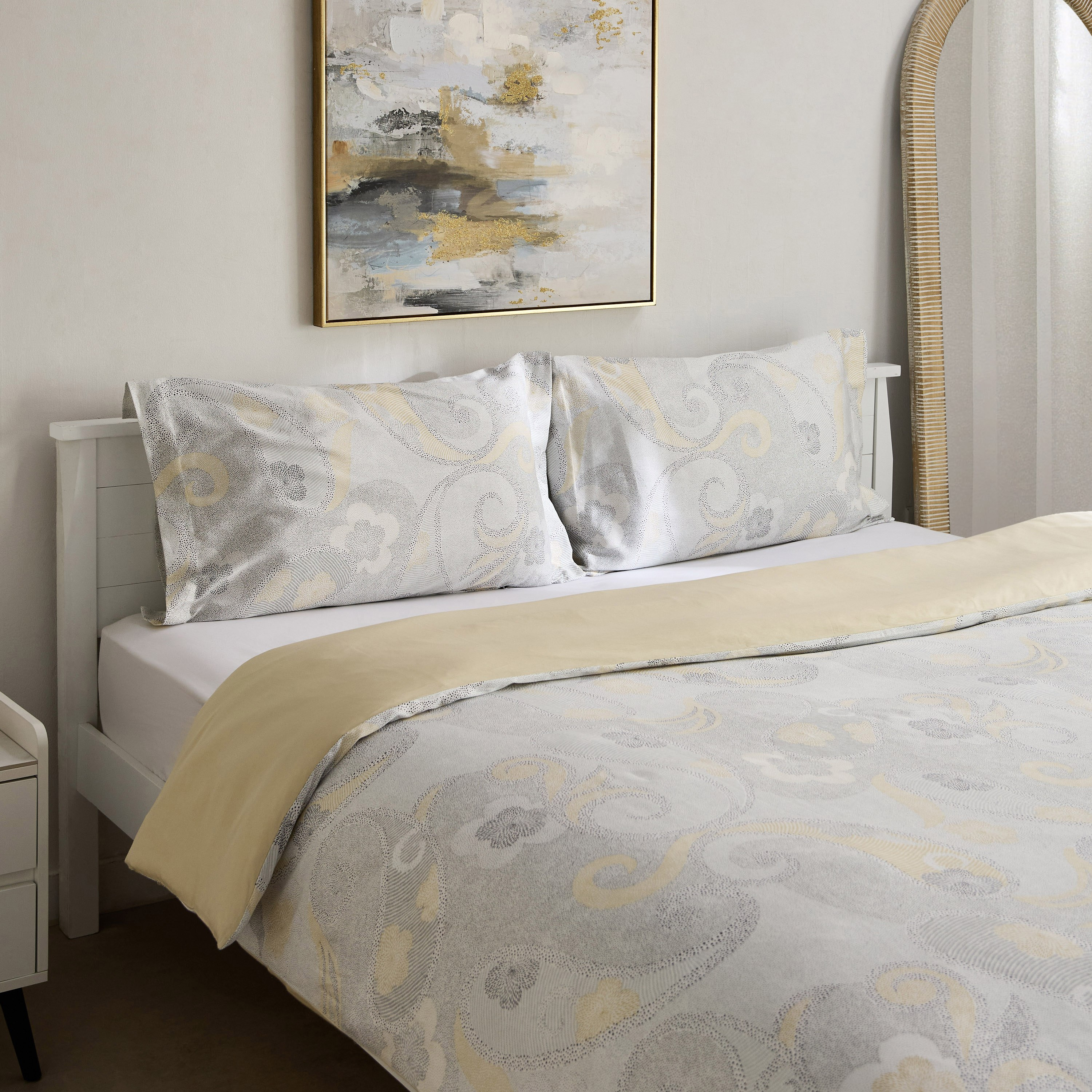 طقم غطاء لحاف مبطّن كينج قطن بطبعات 3 قطع  ديزلي من هيوستن- 220x220 سم-hbxhomeware-hbxbedroom-image-1