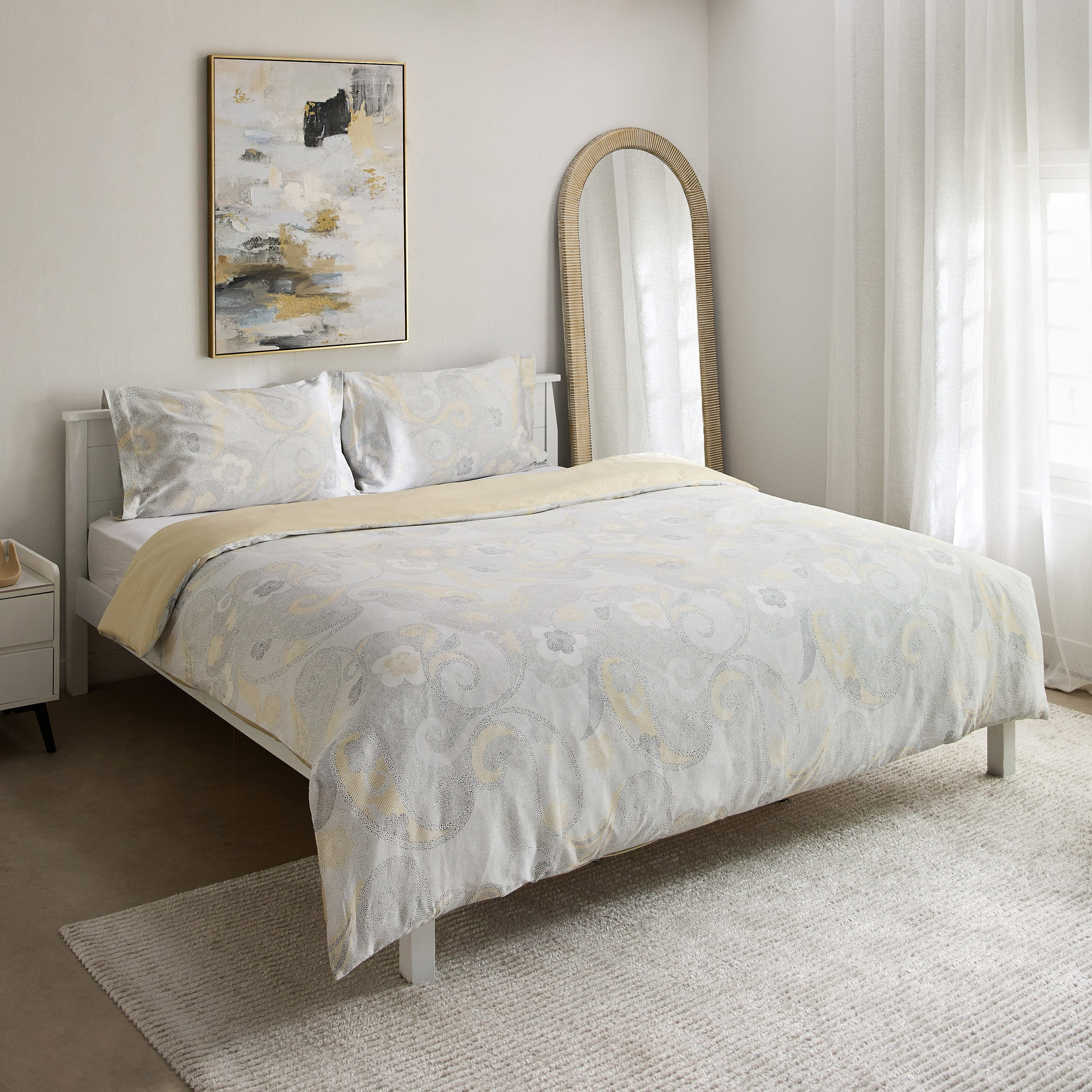 طقم غطاء لحاف مبطّن كينج قطن بطبعات 3 قطع  ديزلي من هيوستن- 220x220 سم-hbxhomeware-hbxbedroom-image-2