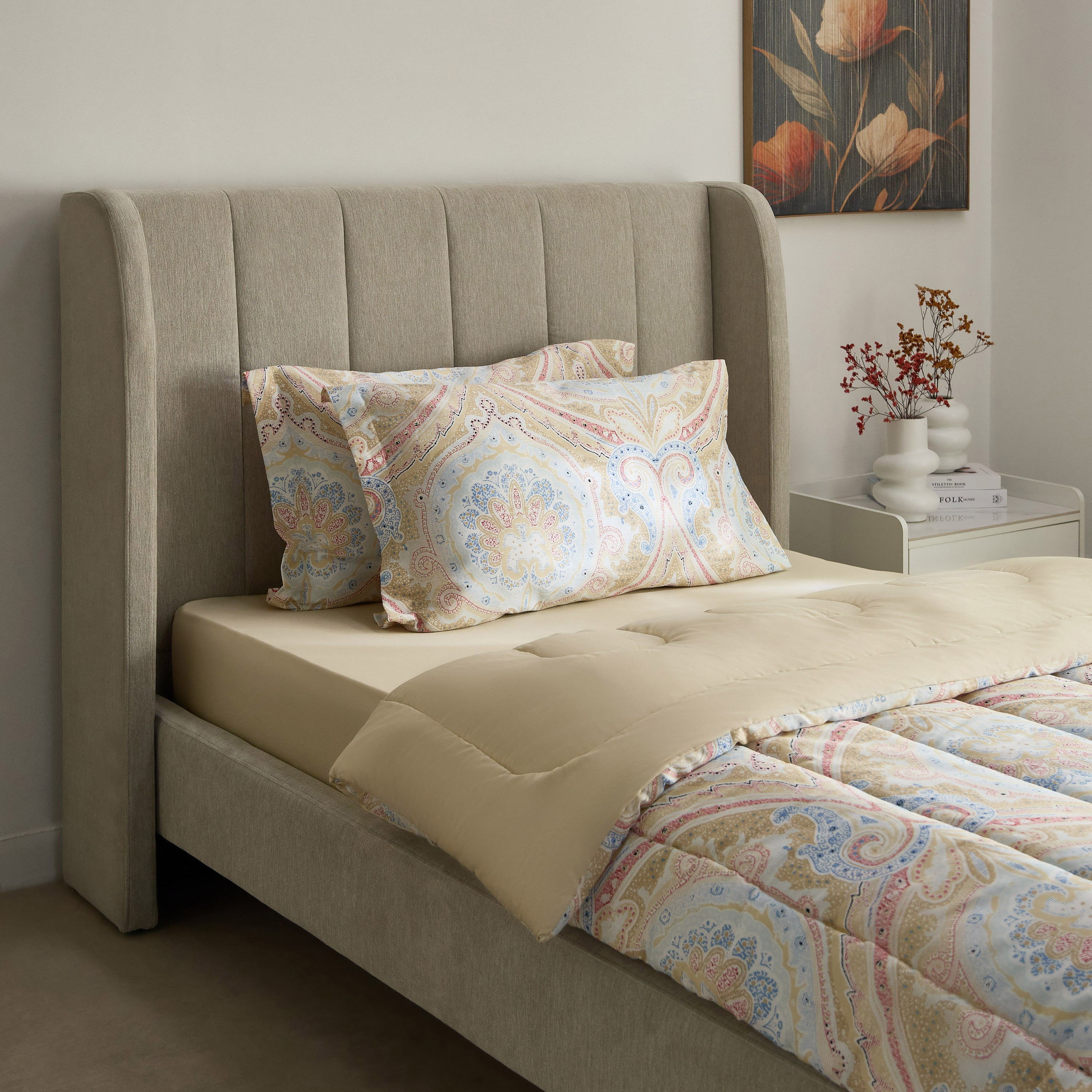 طقم لحاف توين قطن بطبعات 3 قطع إثنو من هيوستن - 160x220 سم-hbxhomeware-hbxbedroom-image-1
