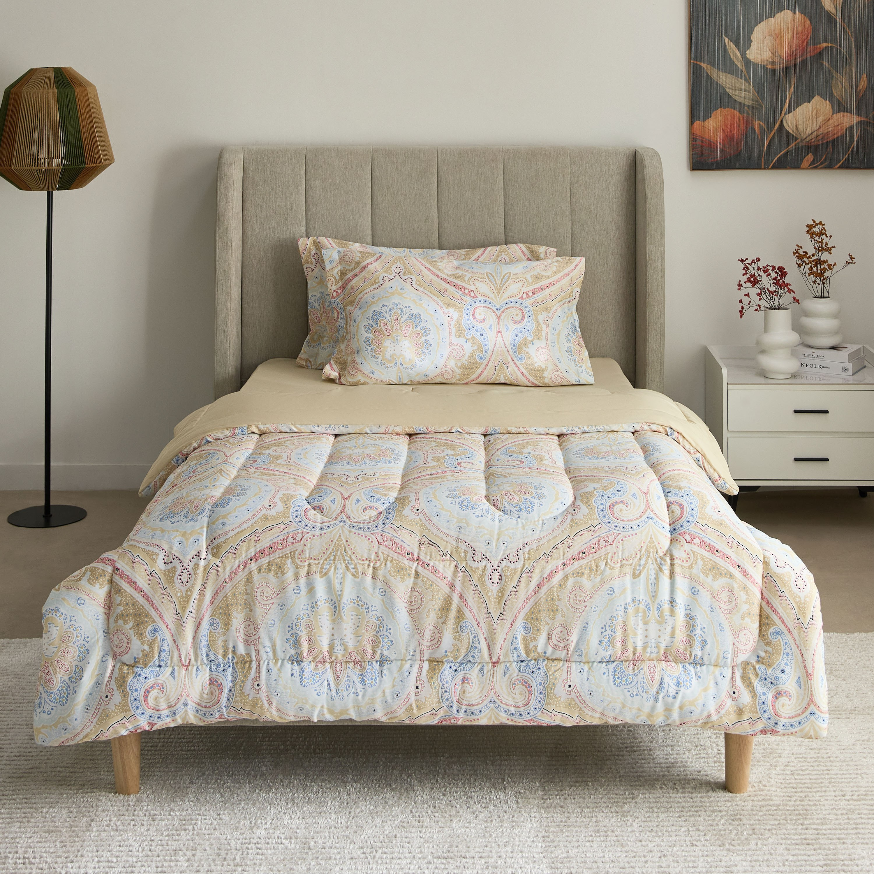 طقم لحاف توين قطن بطبعات 3 قطع إثنو من هيوستن - 160x220 سم-hbxhomeware-hbxbedroom-image-3
