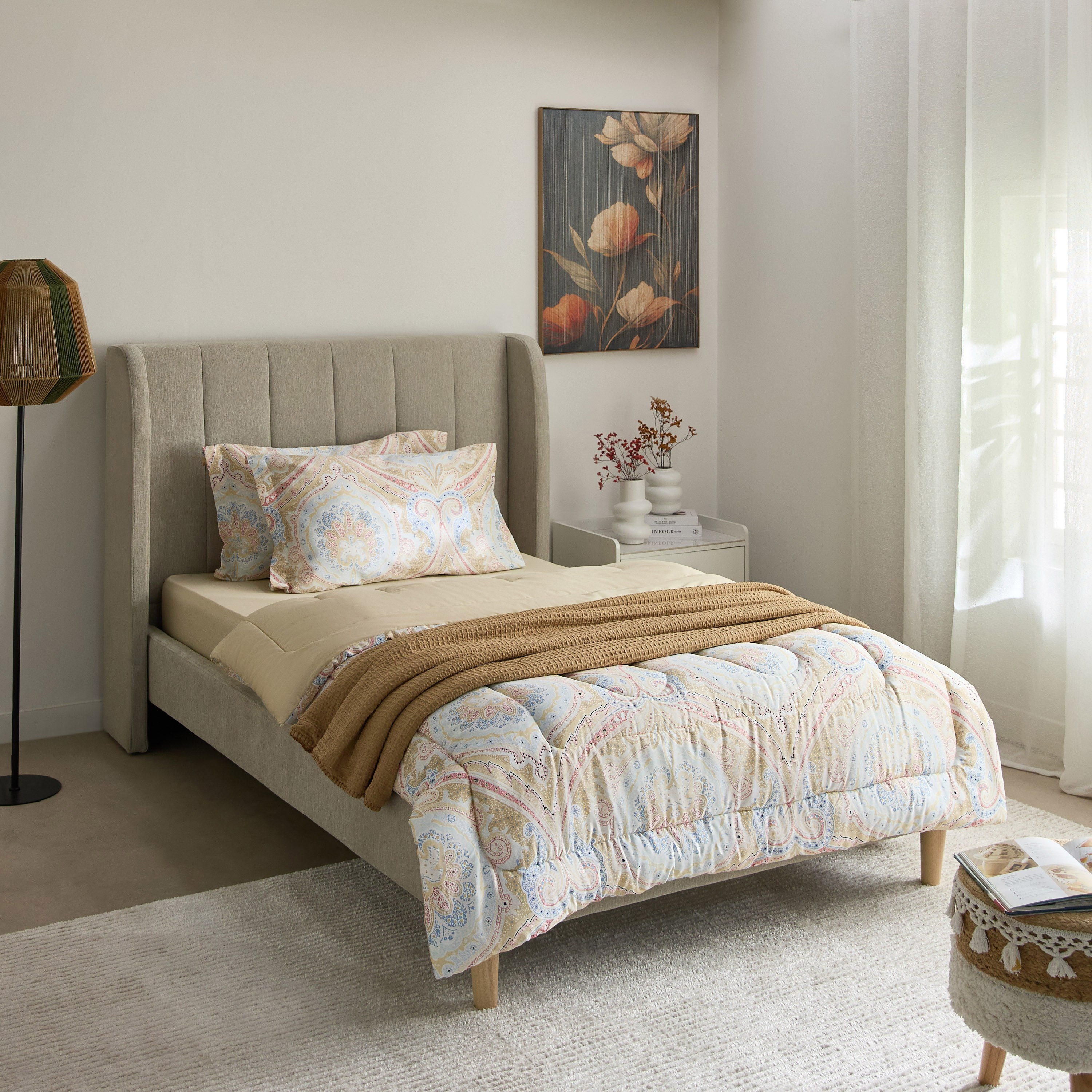 طقم لحاف توين قطن بطبعات 3 قطع إثنو من هيوستن - 160x220 سم-hbxhomeware-hbxbedroom-image-8