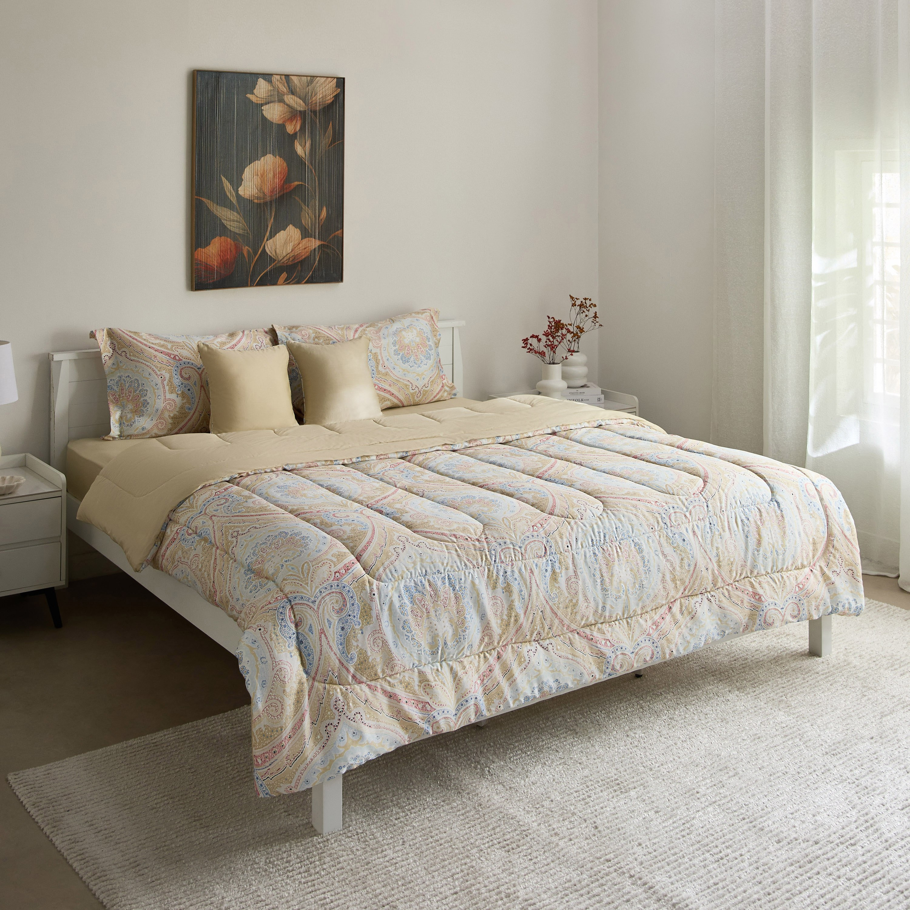 طقم لحاف كينج قطن بطبعات 5 قطع إثنو من هيوستن - 220x240 سم-hbxhomeware-hbxbedroom-image-2