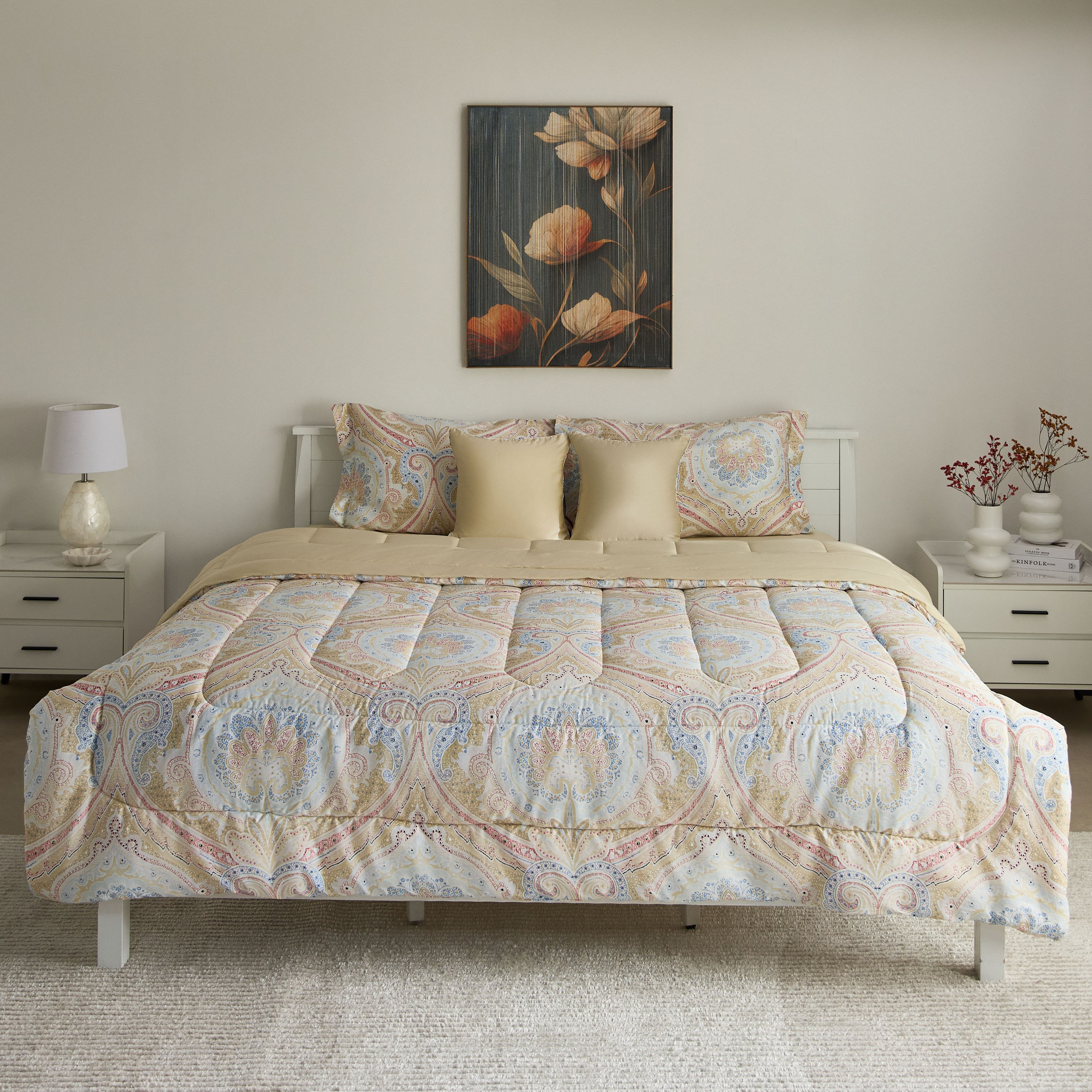 طقم لحاف كينج قطن بطبعات 5 قطع إثنو من هيوستن - 220x240 سم-hbxhomeware-hbxbedroom-image-3
