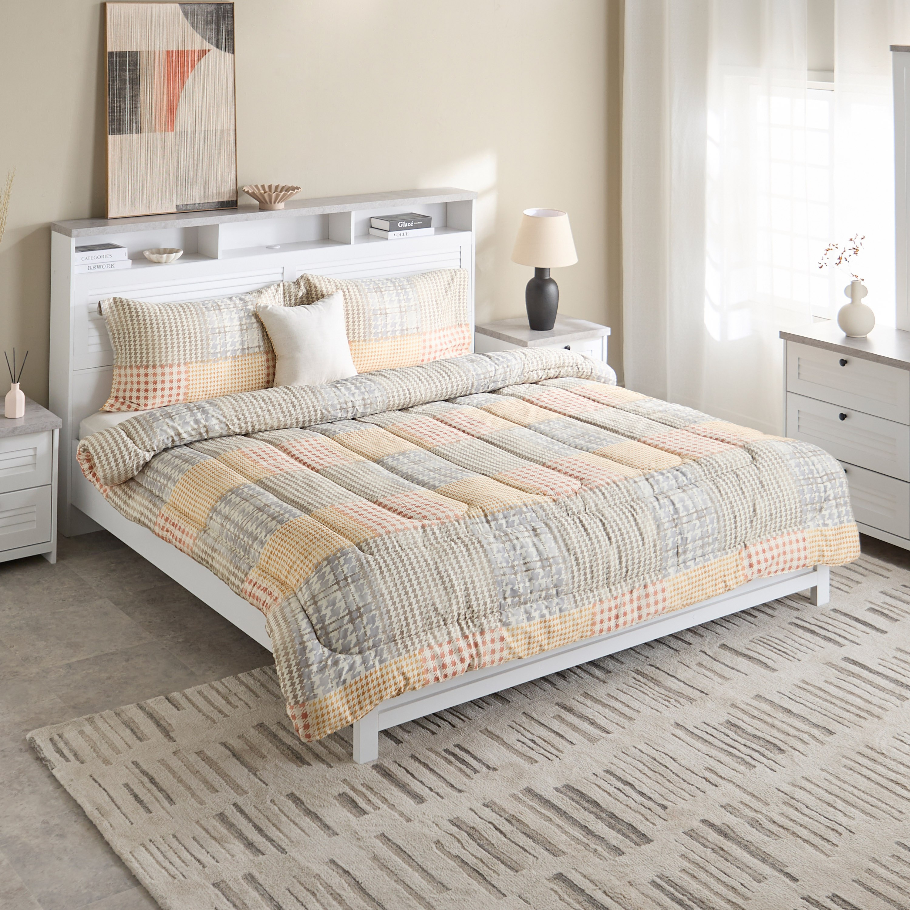 طقم لحاف توين قطن بطبعات 5 قطع فيلث من هيوستن - 160x220 سم-hbxhomeware-hbxbedroom-image-2