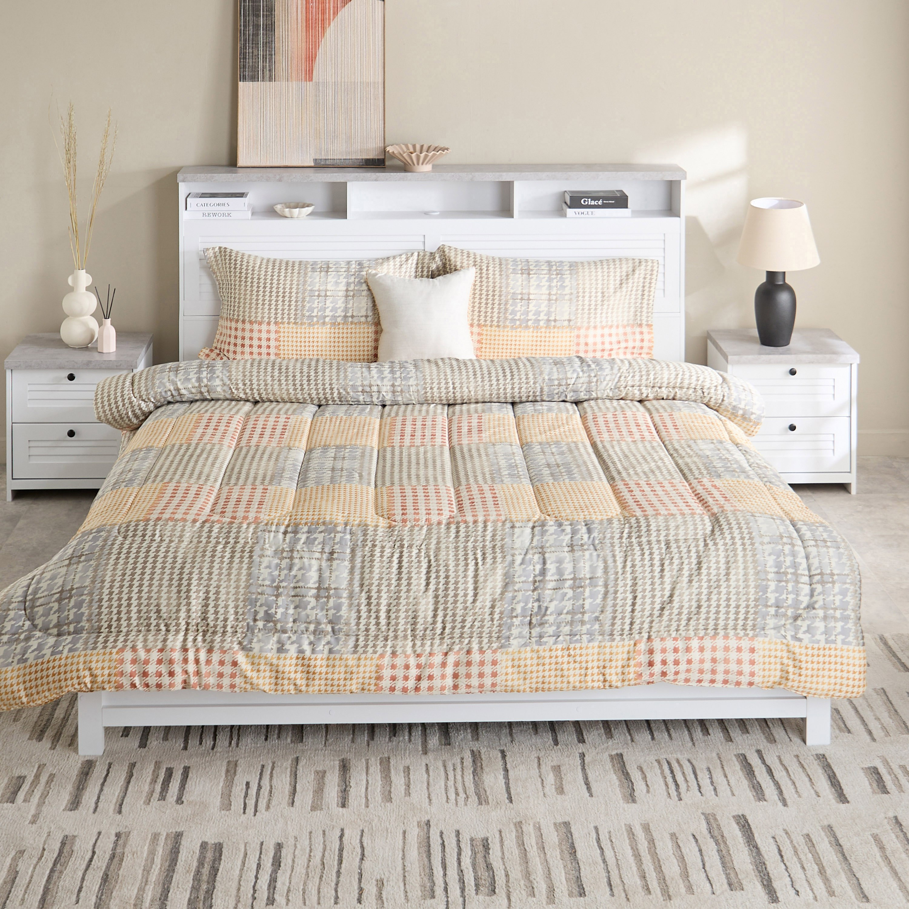 طقم لحاف توين قطن بطبعات 5 قطع فيلث من هيوستن - 160x220 سم-hbxhomeware-hbxbedroom-image-3