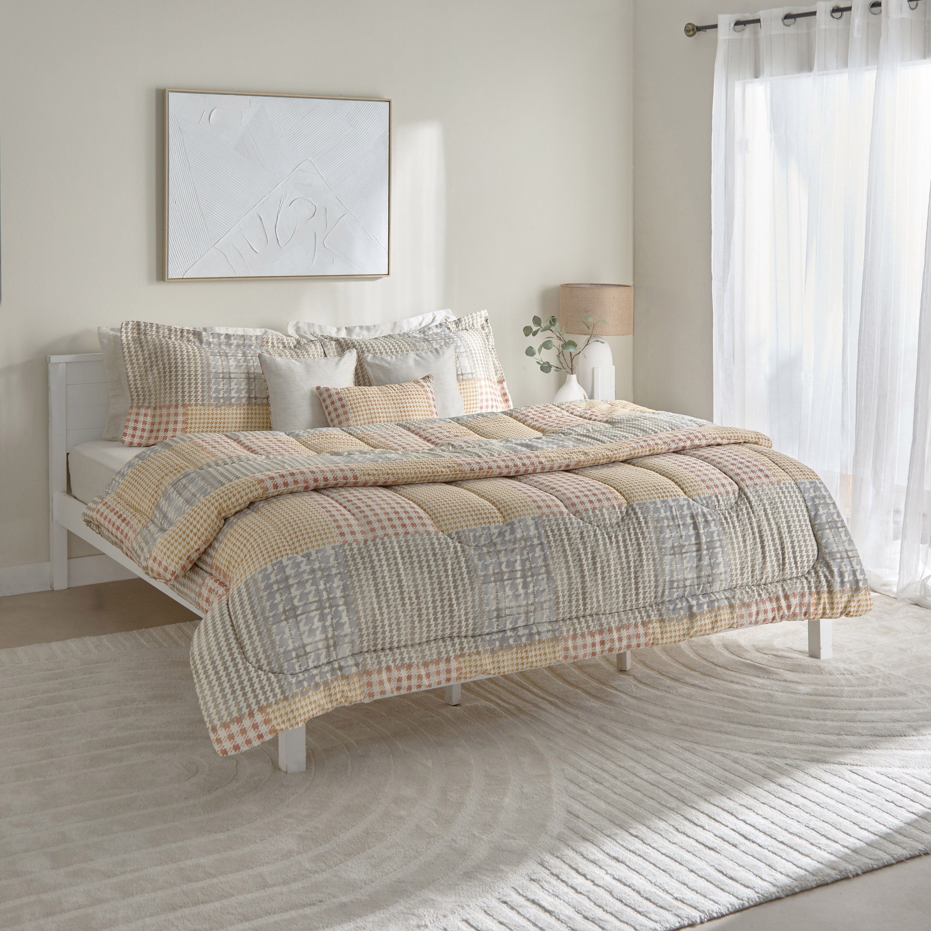 طقم لحاف سوبر كينج قطن بطبعات 9 قطع من هيوستن فيلث - 240x240 سم-hbxhomeware-hbxbedroom-image-2
