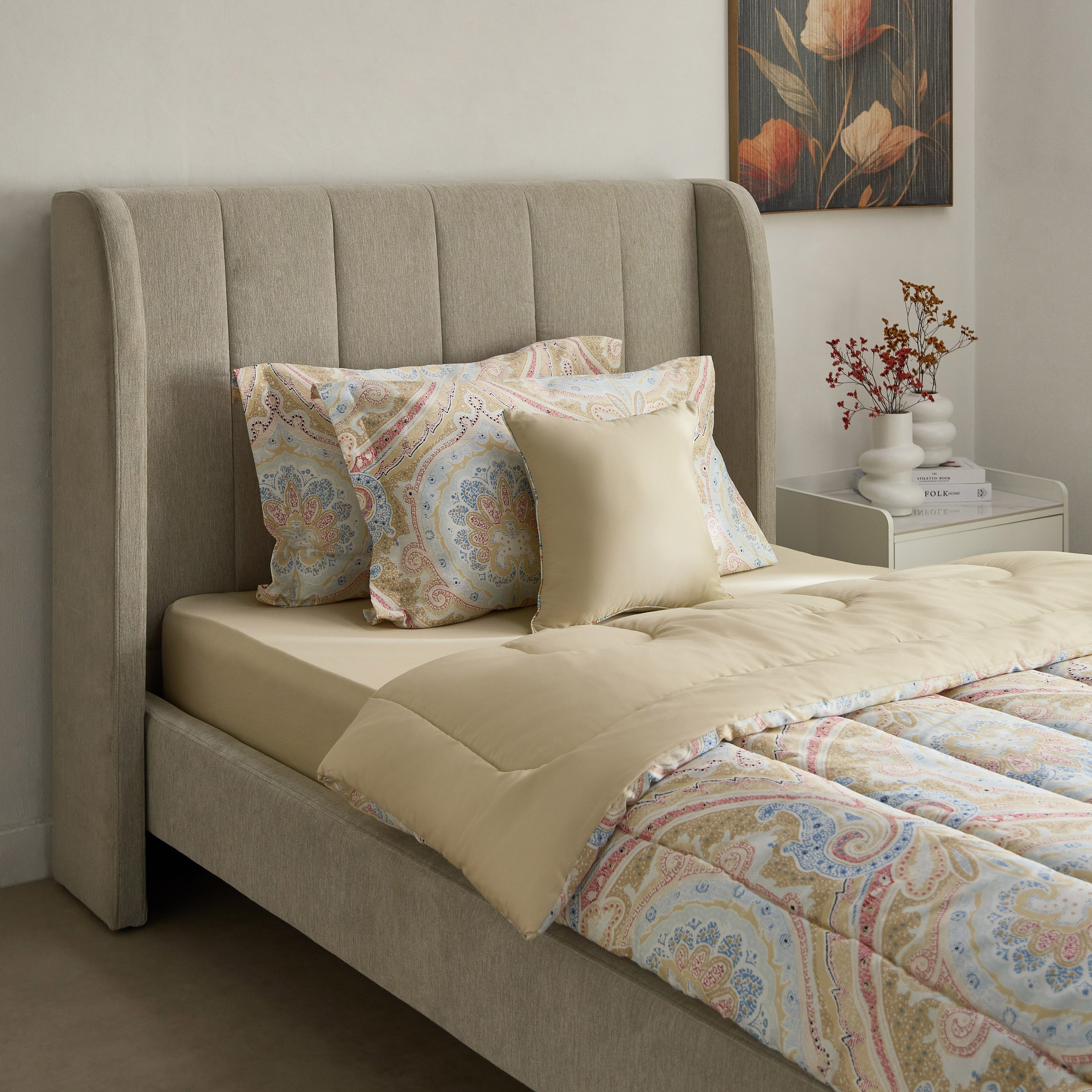 طقم لحاف قطن توين 5 قطع إثنو من هيوستن- 160x220 سم-hbxhomeware-hbxbedroom-image-1