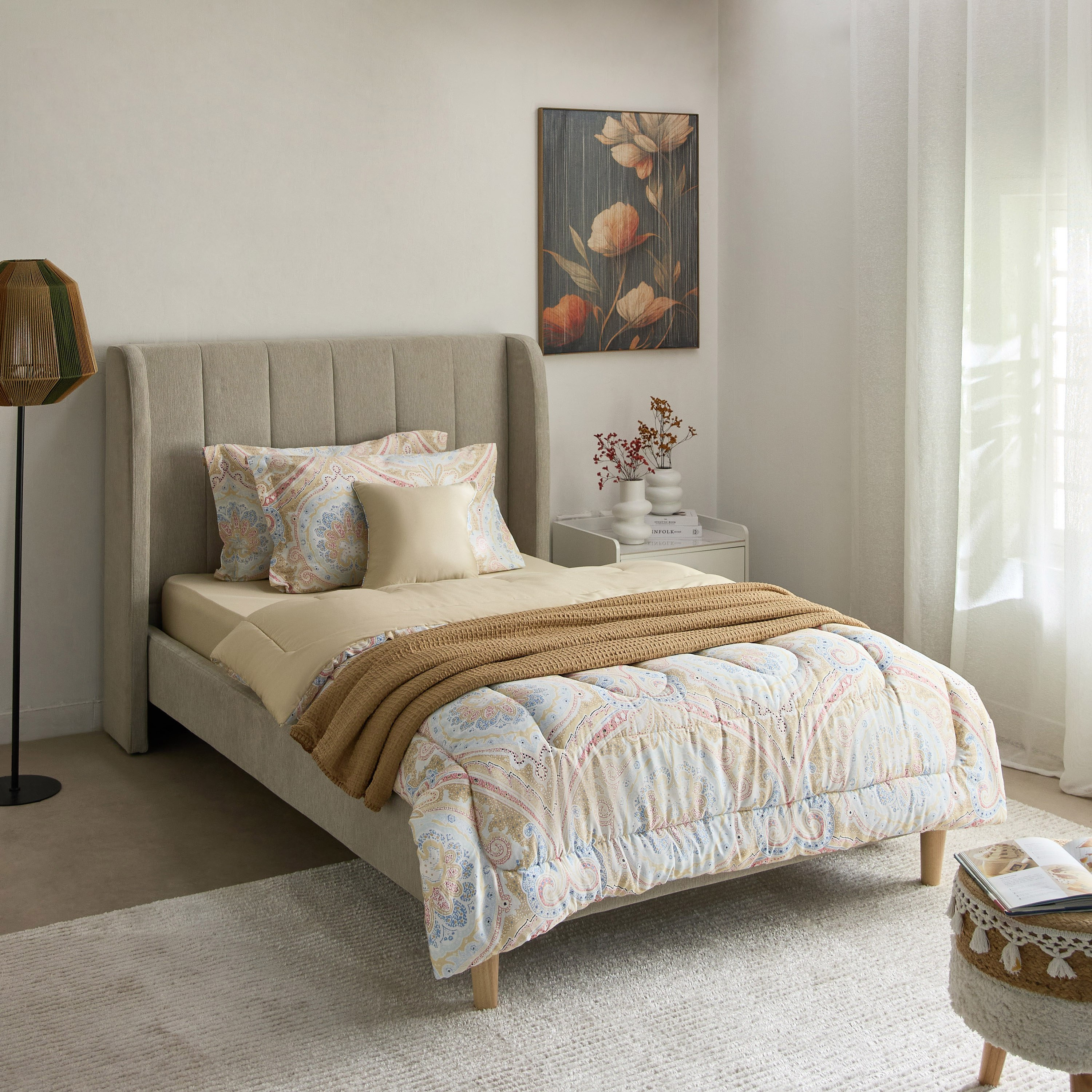 طقم لحاف قطن توين 5 قطع إثنو من هيوستن- 160x220 سم-hbxhomeware-hbxbedroom-image-11