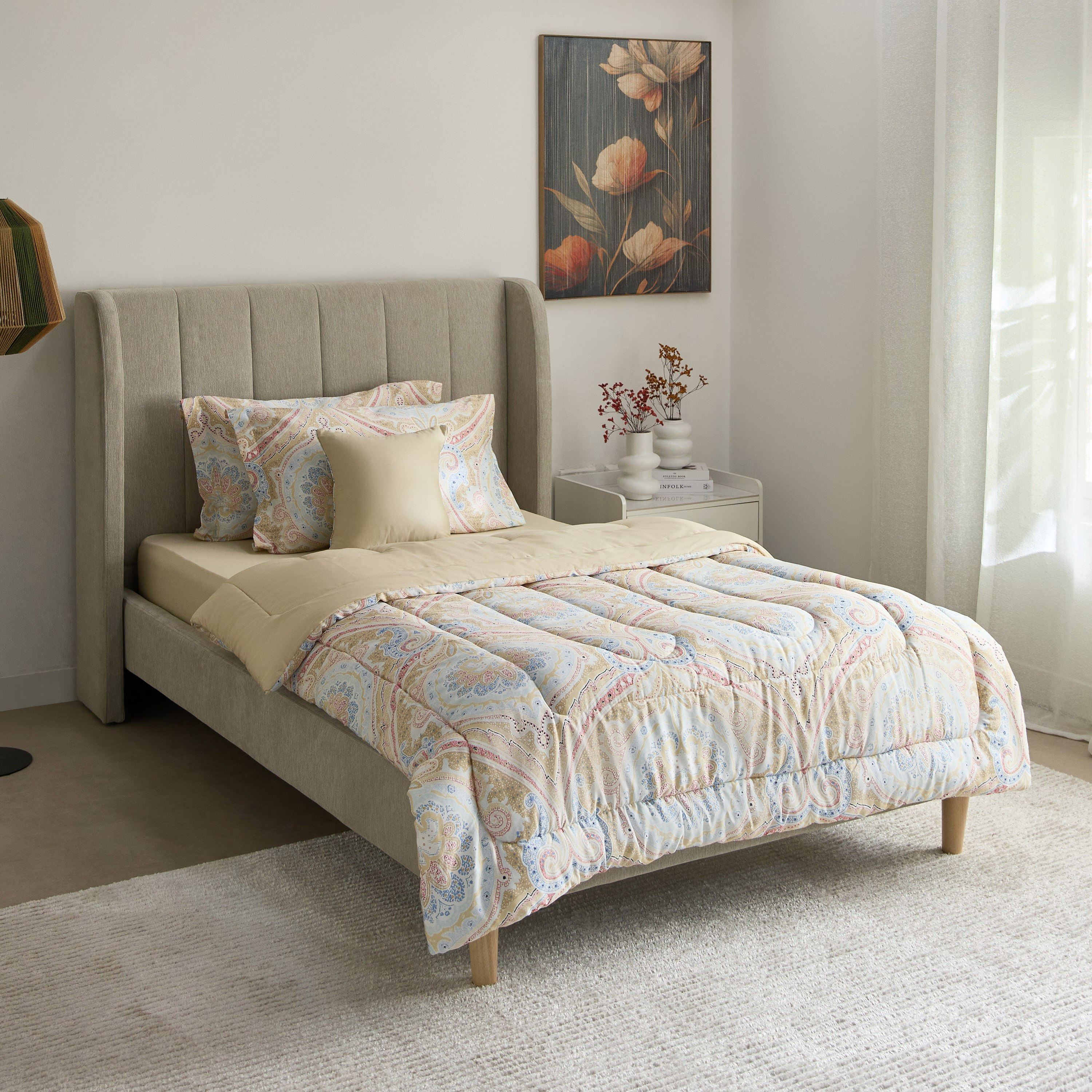 طقم لحاف قطن توين 5 قطع إثنو من هيوستن- 160x220 سم-hbxhomeware-hbxbedroom-image-2