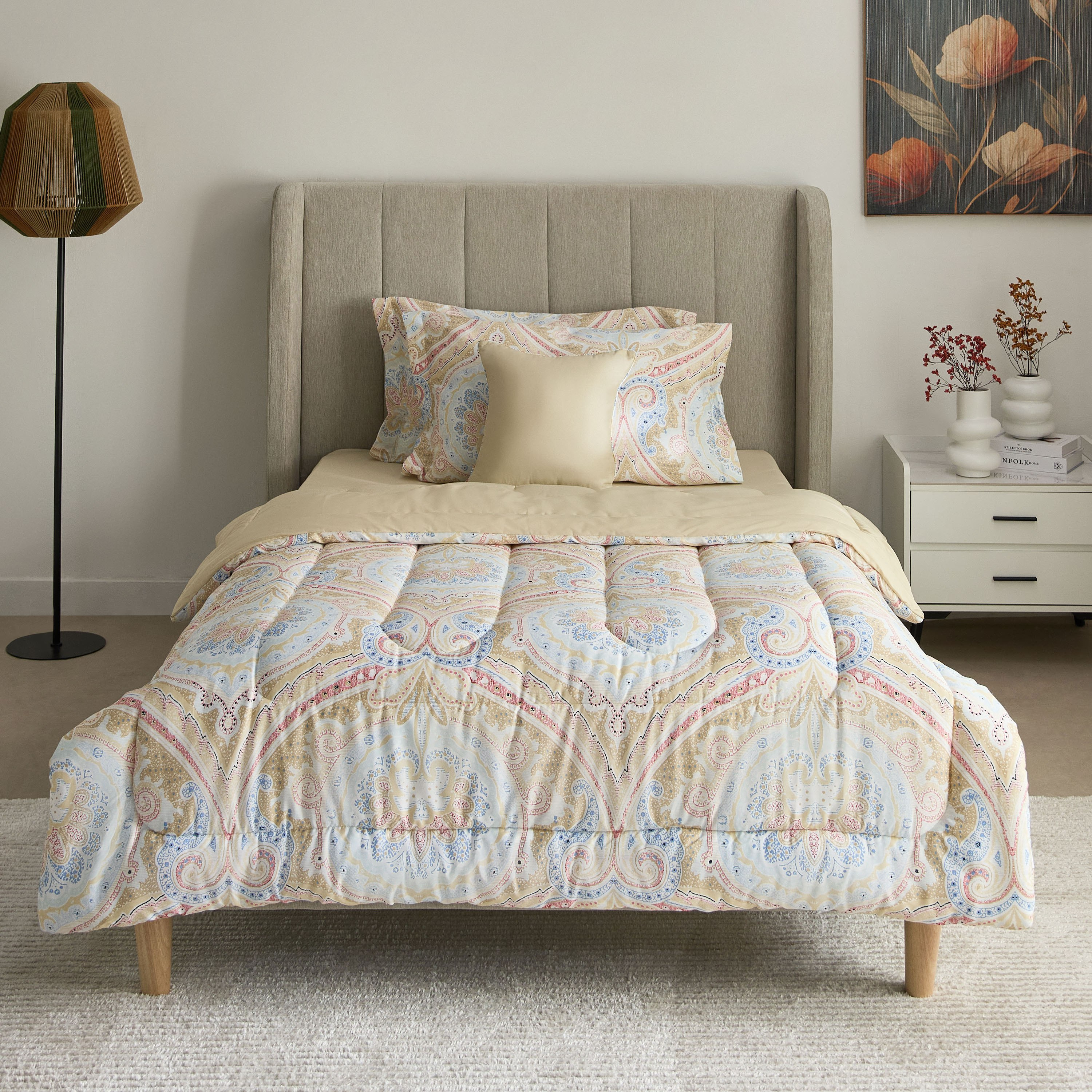 طقم لحاف قطن توين 5 قطع إثنو من هيوستن- 160x220 سم-hbxhomeware-hbxbedroom-image-3