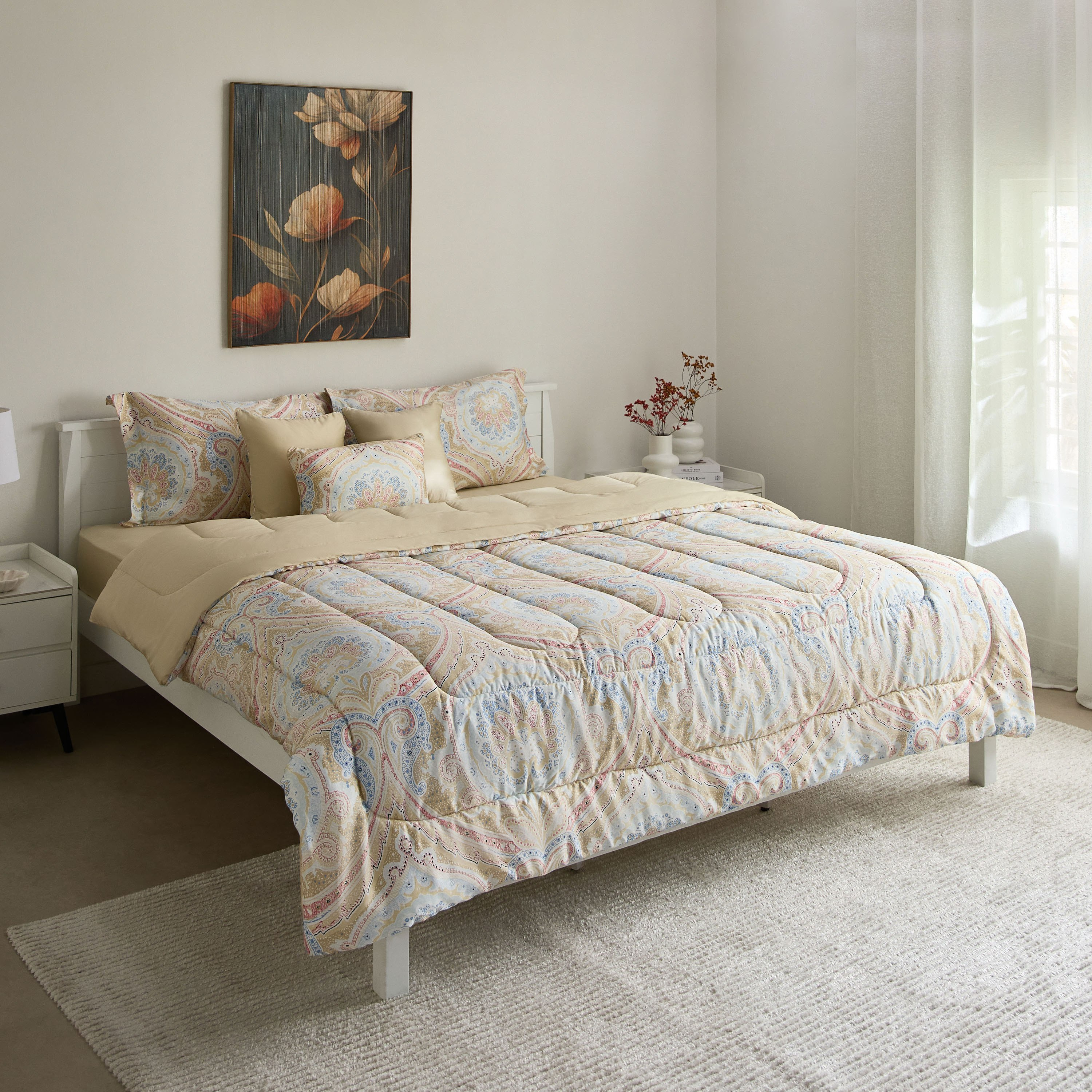 Houston Ethno 7-Piece BIAB Cotton King Comforter Set - 220x240 cm-hbxhomeware-hbxbedroom-image-2