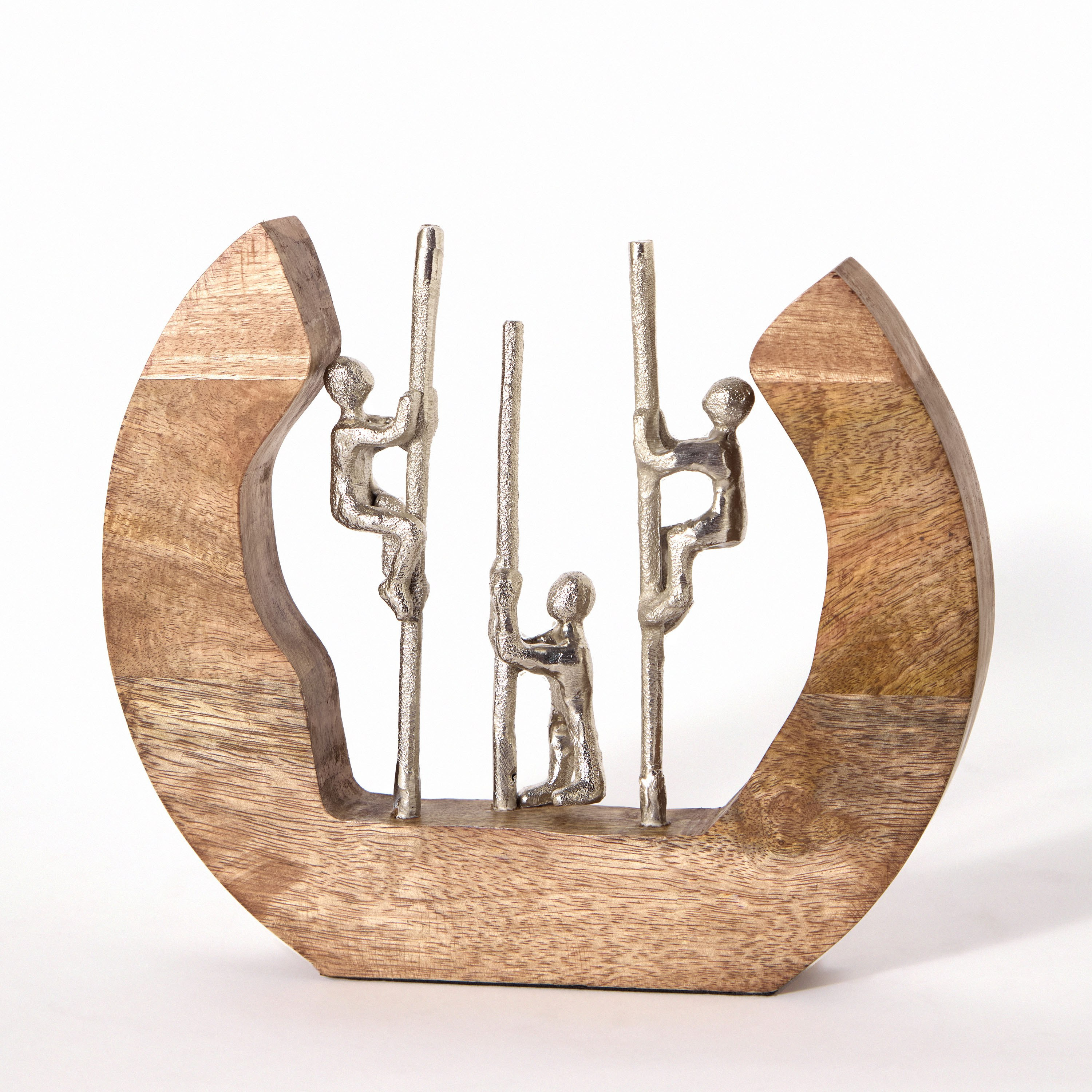 Odin Aluminium Sculpture on Pole with Wooden Base - 22x4x22 cm-hbxhomeware-homedecor-figurinesandornaments-image-5