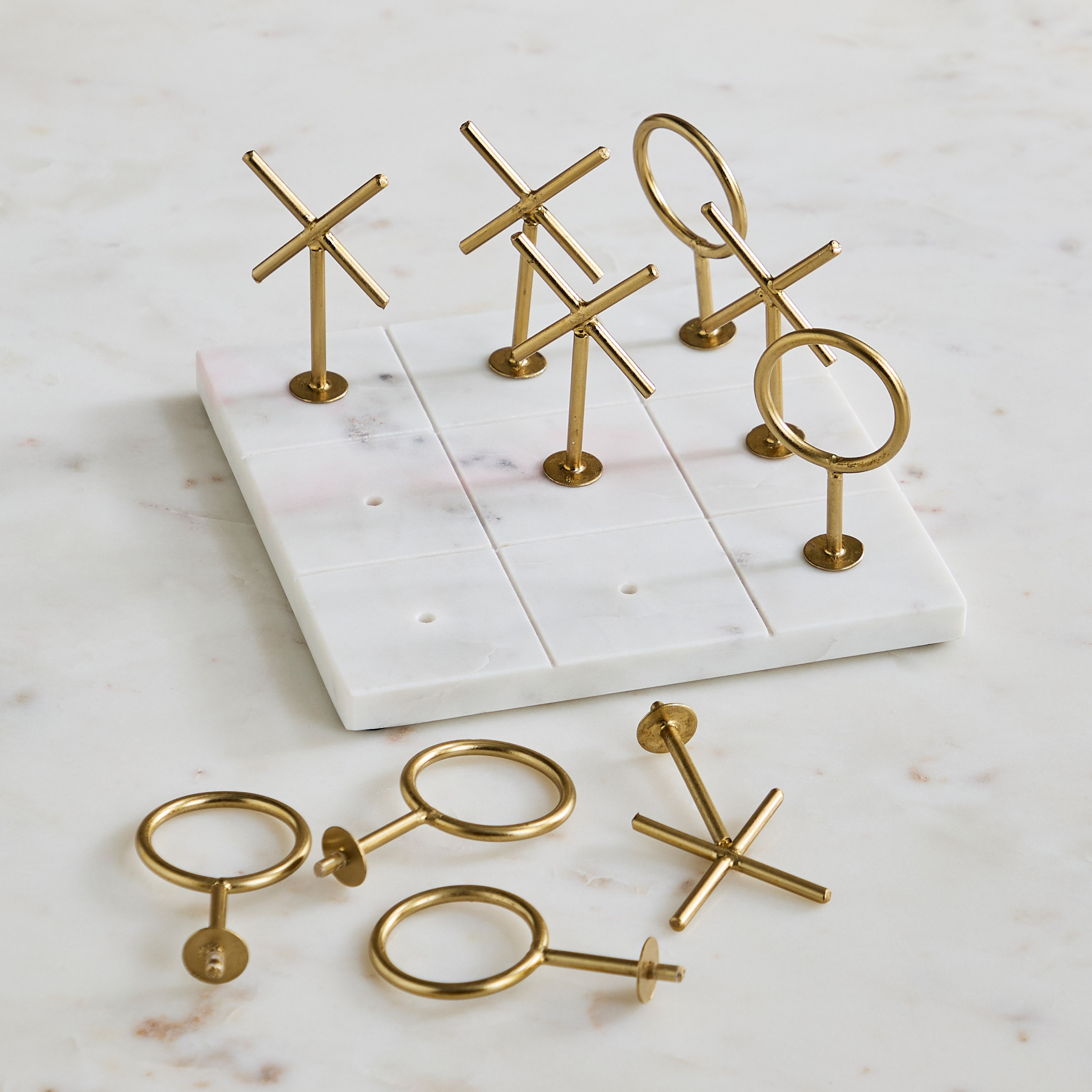 Odin Metal Cross and Knot Game Accent with Marble Base - 19x7.5x5 cm-hbxhomeware-homedecor-figurinesandornaments-image-2