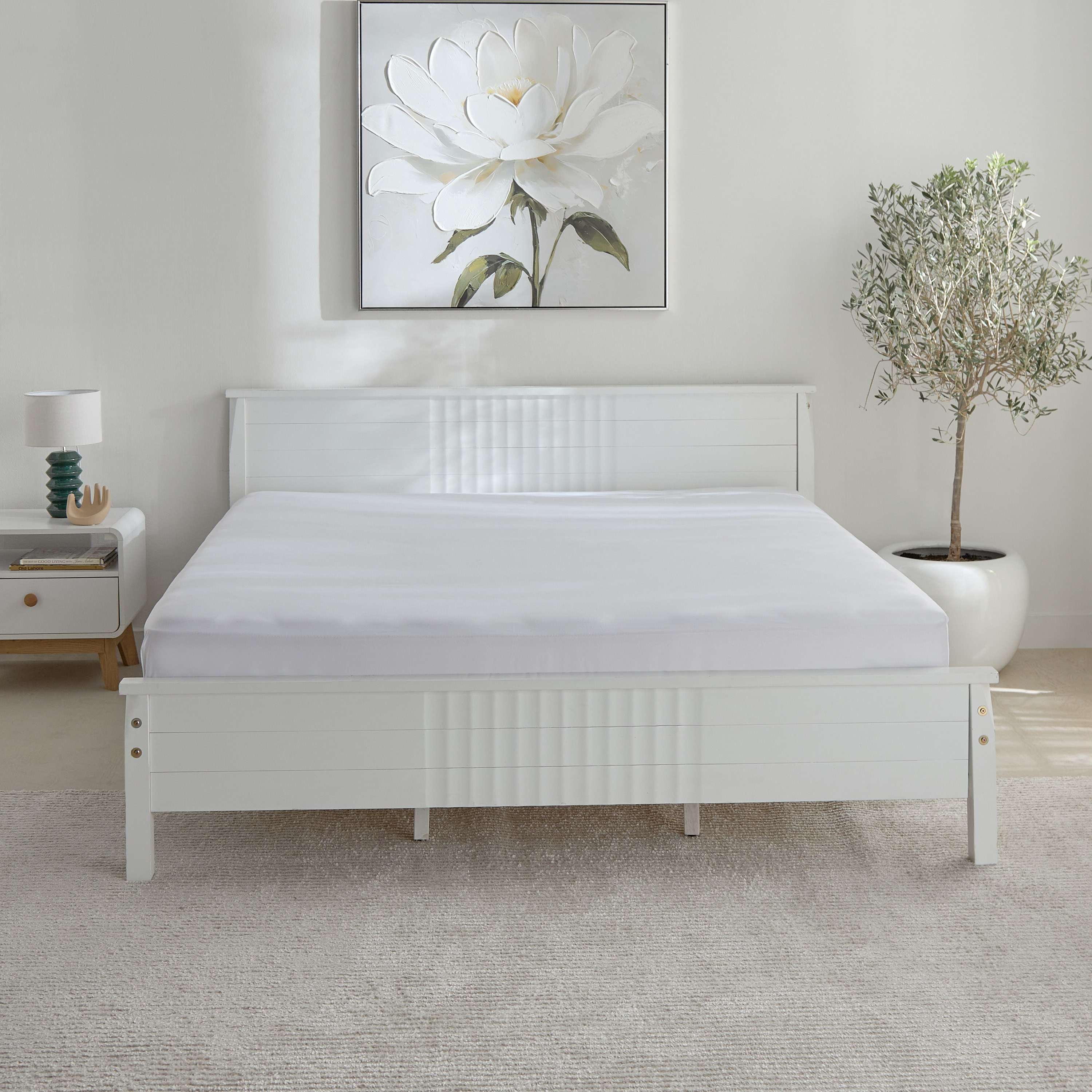 Opulent Luxe Cotton Solid King Fitted Sheet - 180x200+40 cm-hbxhomeware-hbxbedroom-image-2