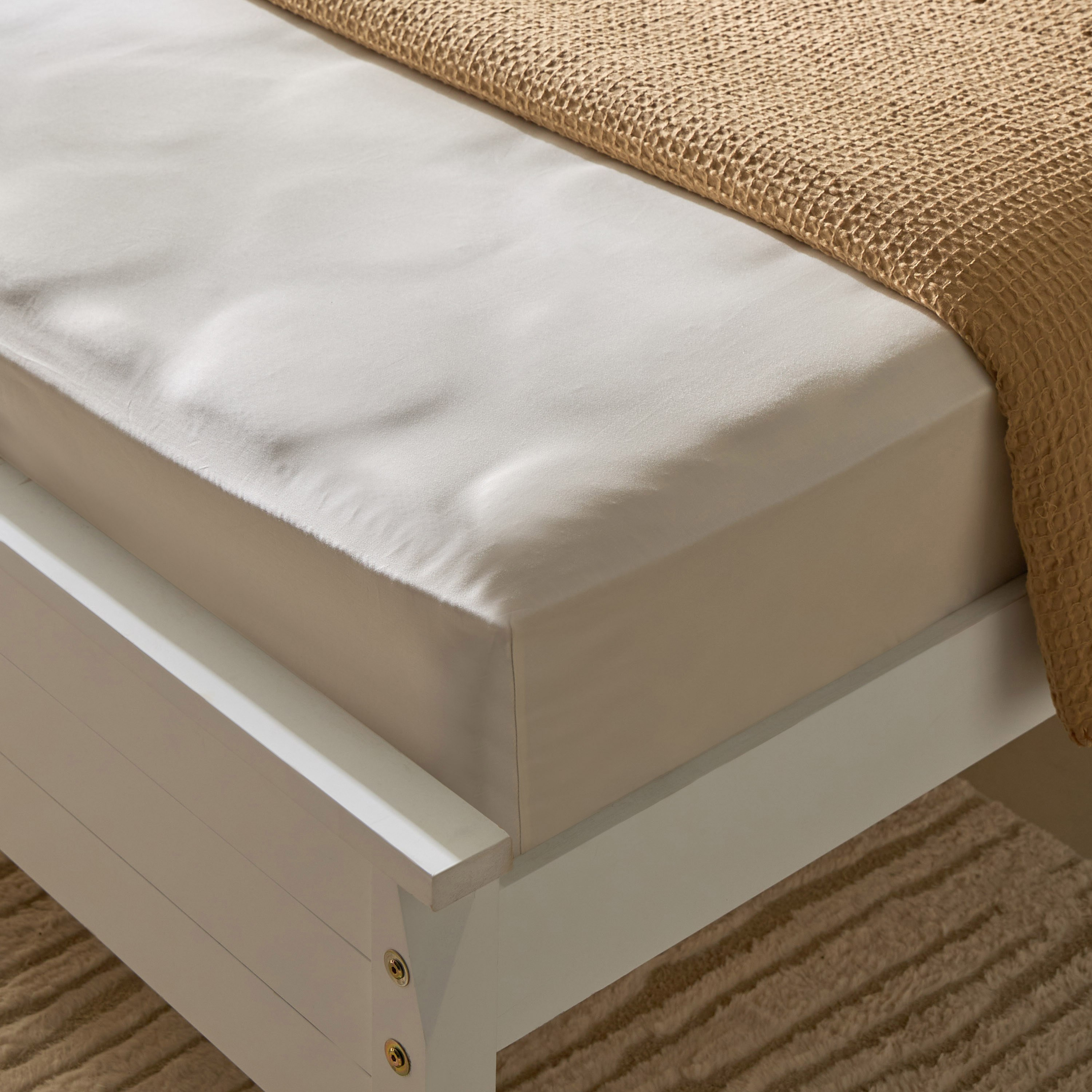 شرشف مطاطي سوبر كينج سادة من القطن عدد خيوط 400 من أوبولينت لوكس - 200x200+40 سم-hbxhomeware-hbxbedroom-image-1