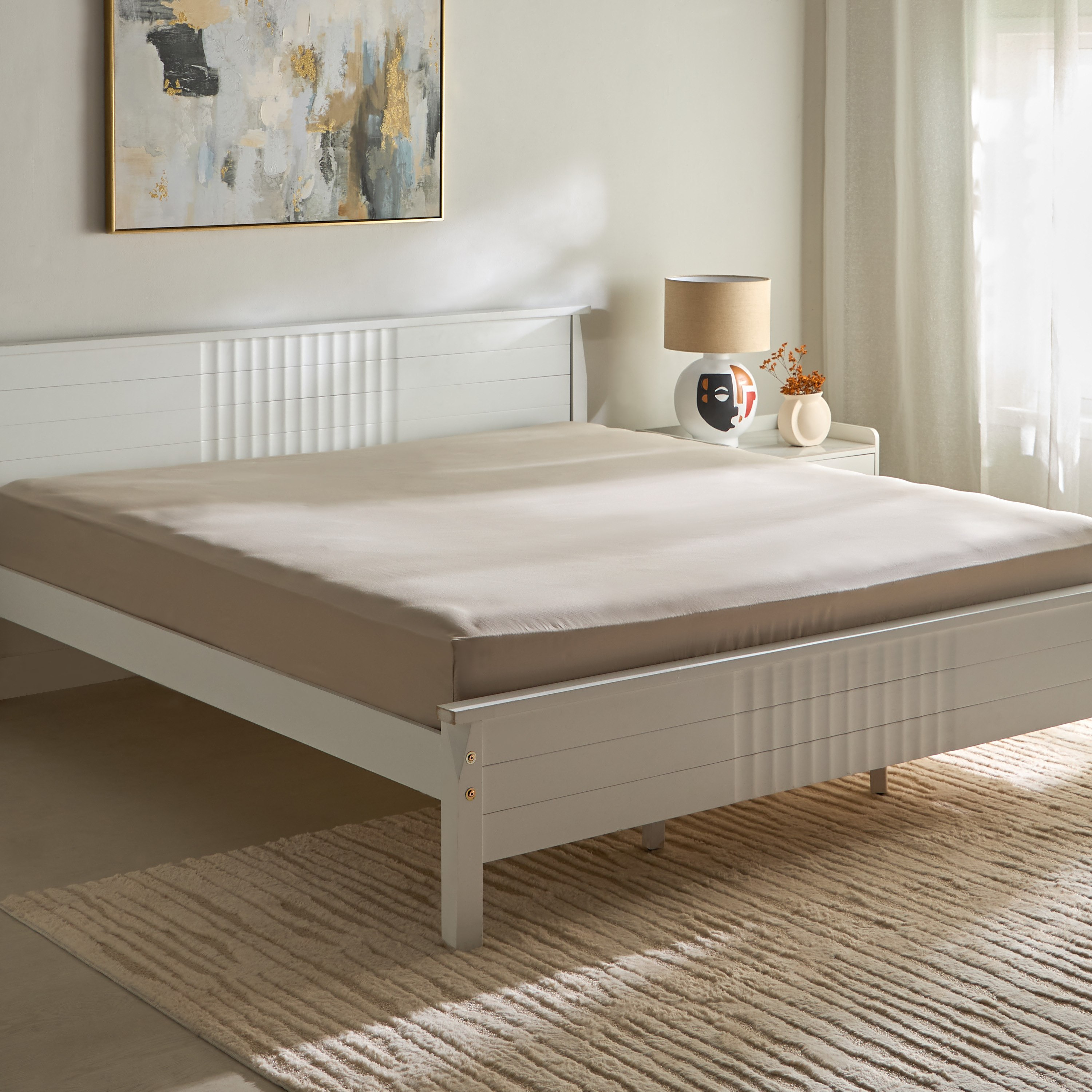Opulent Luxe 400TC Cotton Solid King Fitted Sheet - 180x200+40 cm-hbxhomeware-hbxbedroom-image-2