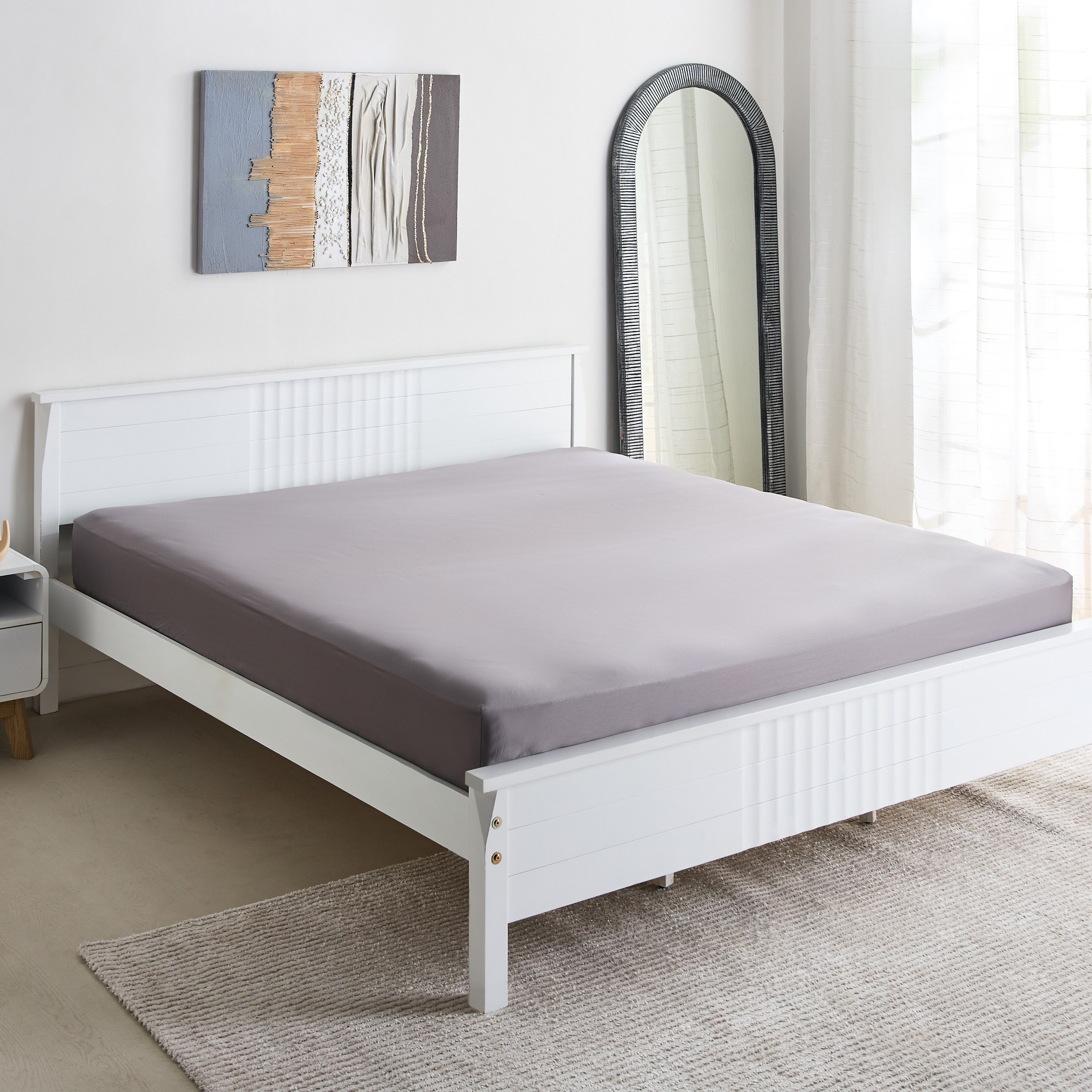 Opulent Luxe Cotton Solid Super King Fitted Sheet - 200x200+40 cm-hbxhomeware-hbxbedroom-image-2