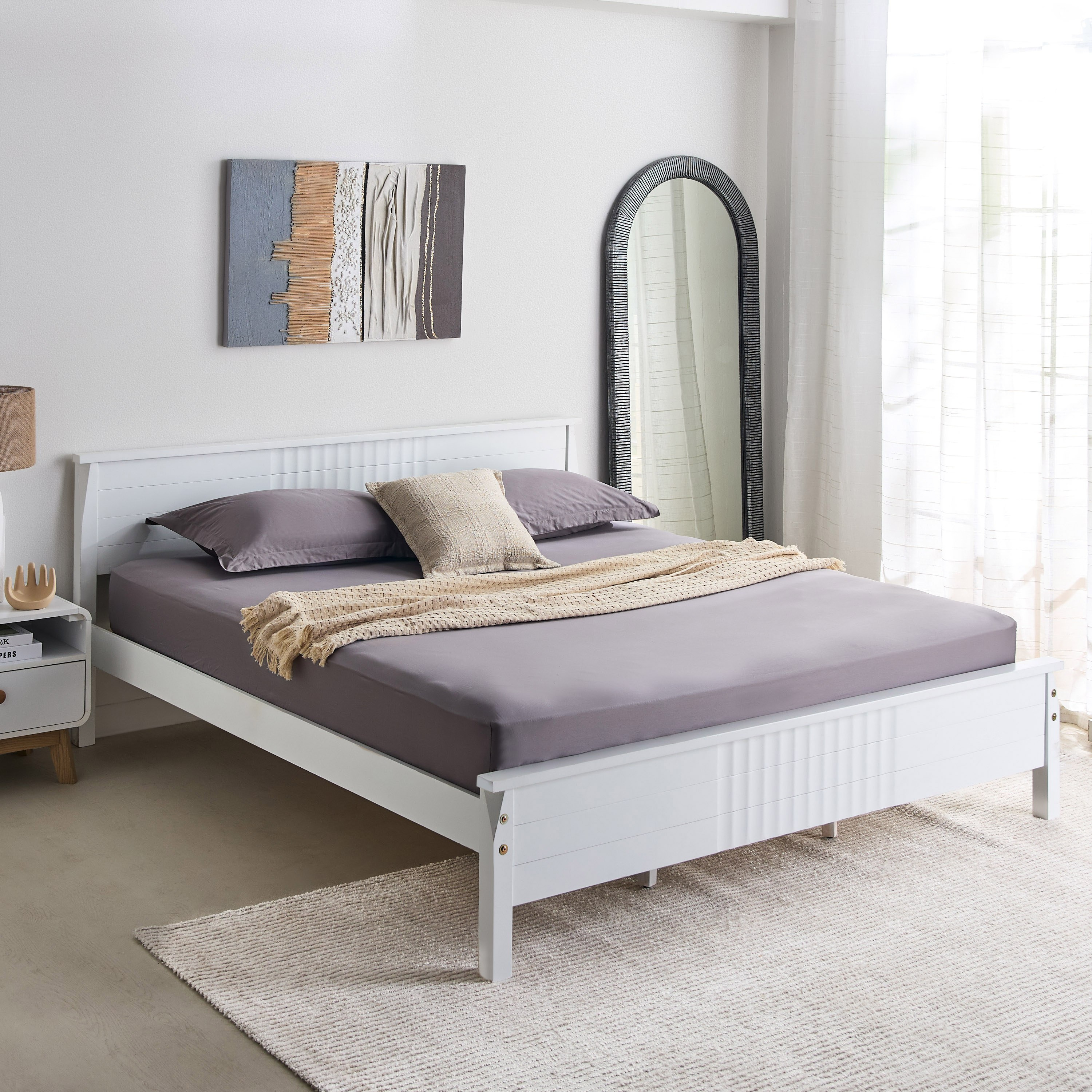Opulent Luxe Cotton Solid Super King Fitted Sheet - 200x200+40 cm-hbxhomeware-hbxbedroom-image-8