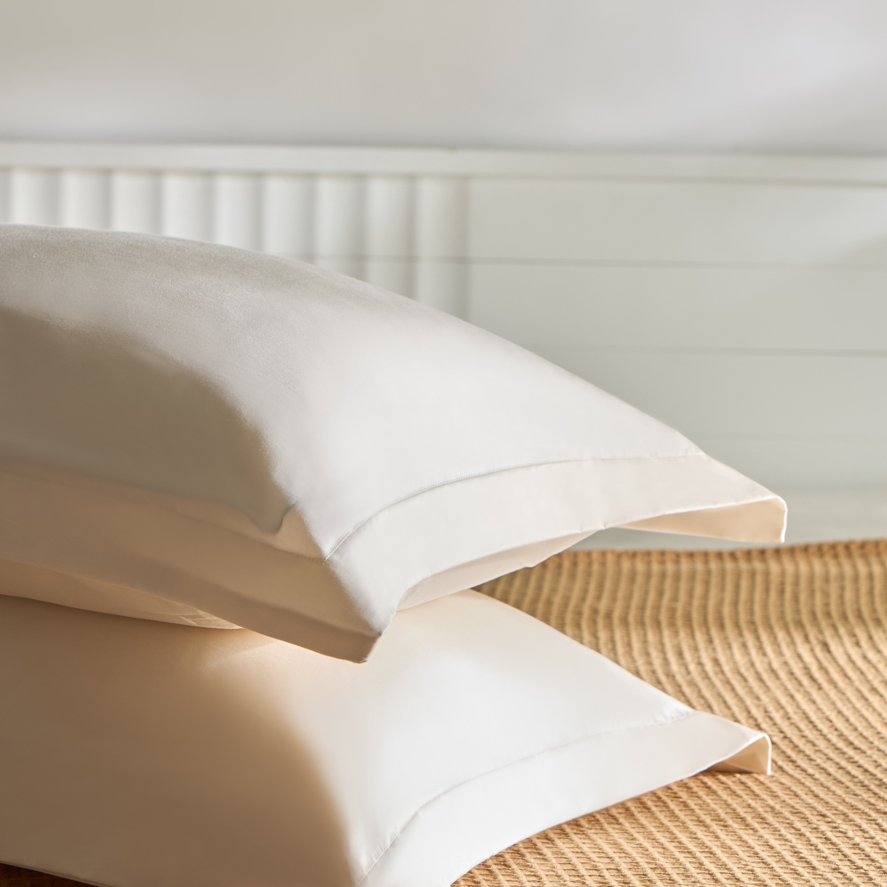 طقم غطاء وسادة من قطعتين سادة من القطن عدد خيوط 400 من أوبولينت لوكس - 50x75+5سم-hbxhomeware-hbxbedroom-image-6