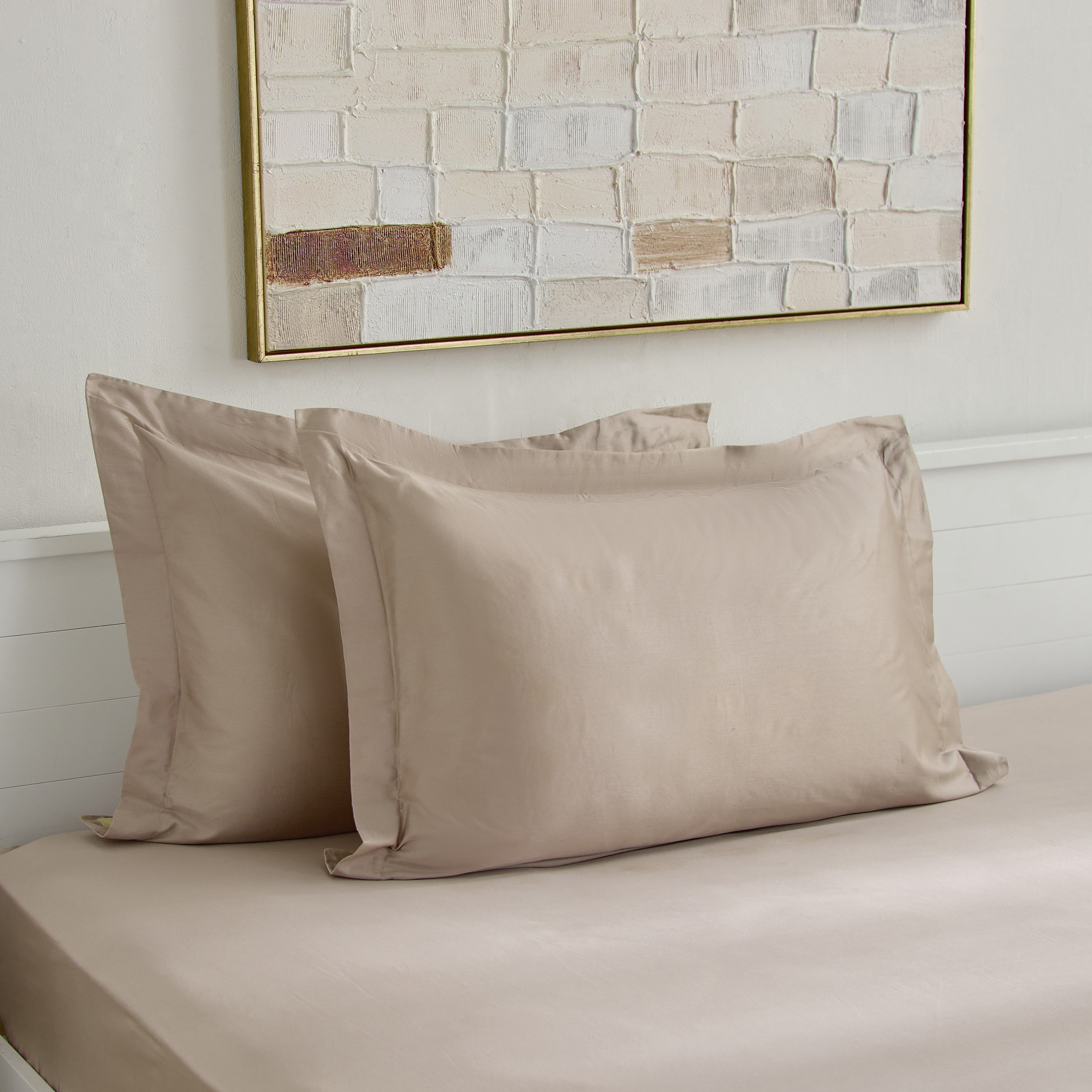 طقم غطاء وسادة قطن قطعتين سادة من أوبولينت لوكس - 50x75 سم-hbxhomeware-hbxbedroom-image-1