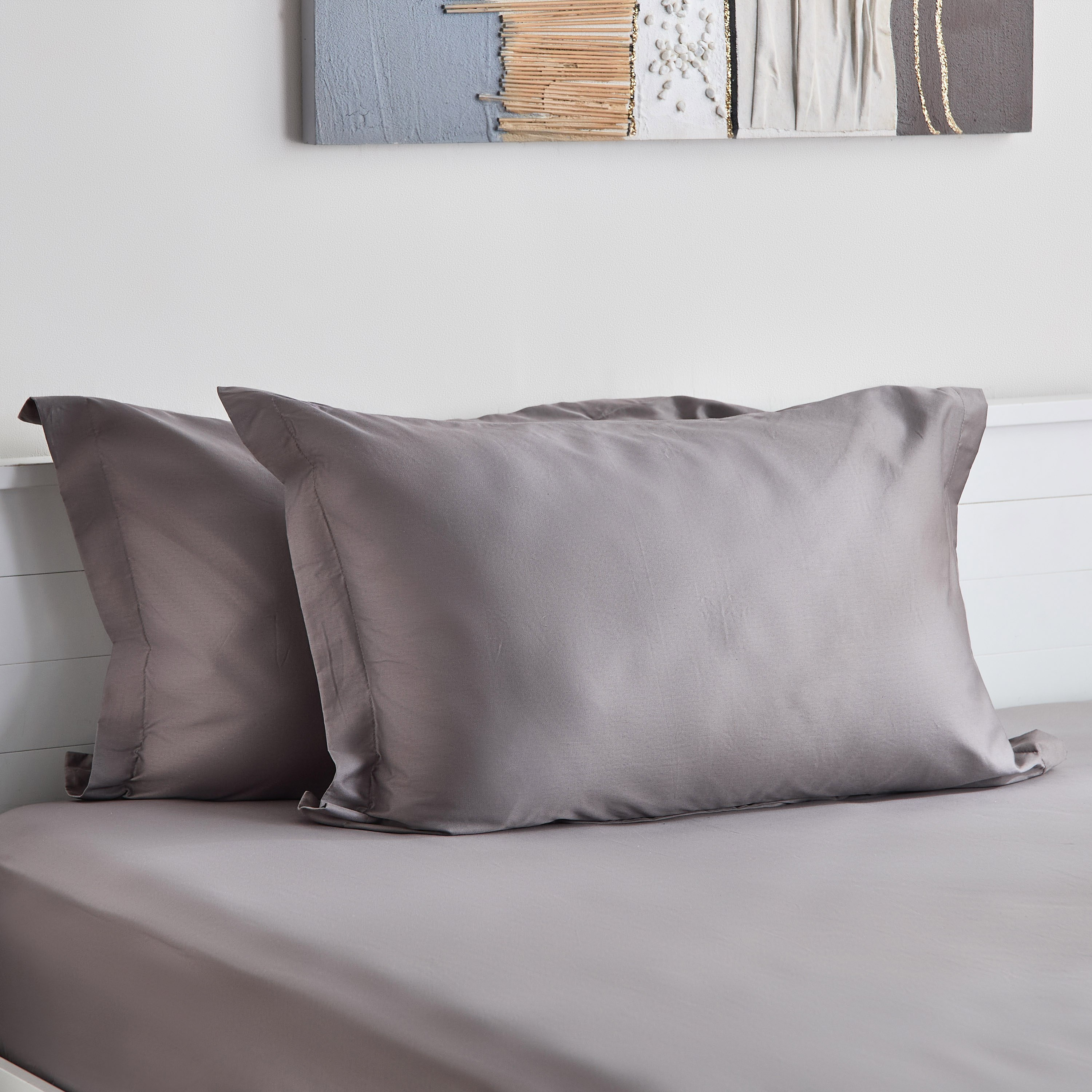 طقم غطاء وسادة قطن قطعتين سادة من أوبولينت لوكس - 50x75 سم-hbxhomeware-hbxbedroom-image-1