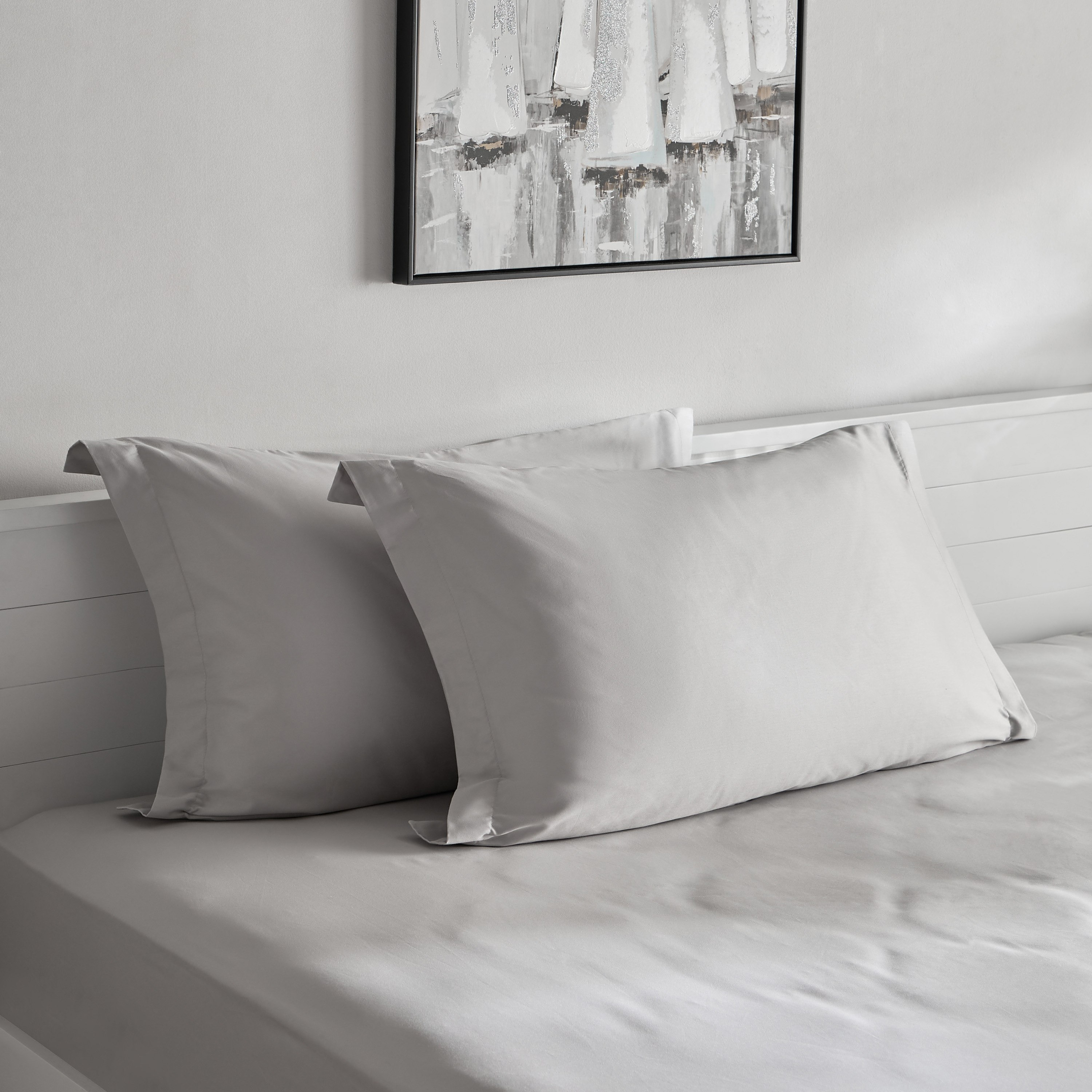 طقم غطاء وسادة من قطعتين سادة من القطن عدد خيوط 400 من أوبولينت لوكس - 50x75 سم-hbxhomeware-hbxbedroom-image-1