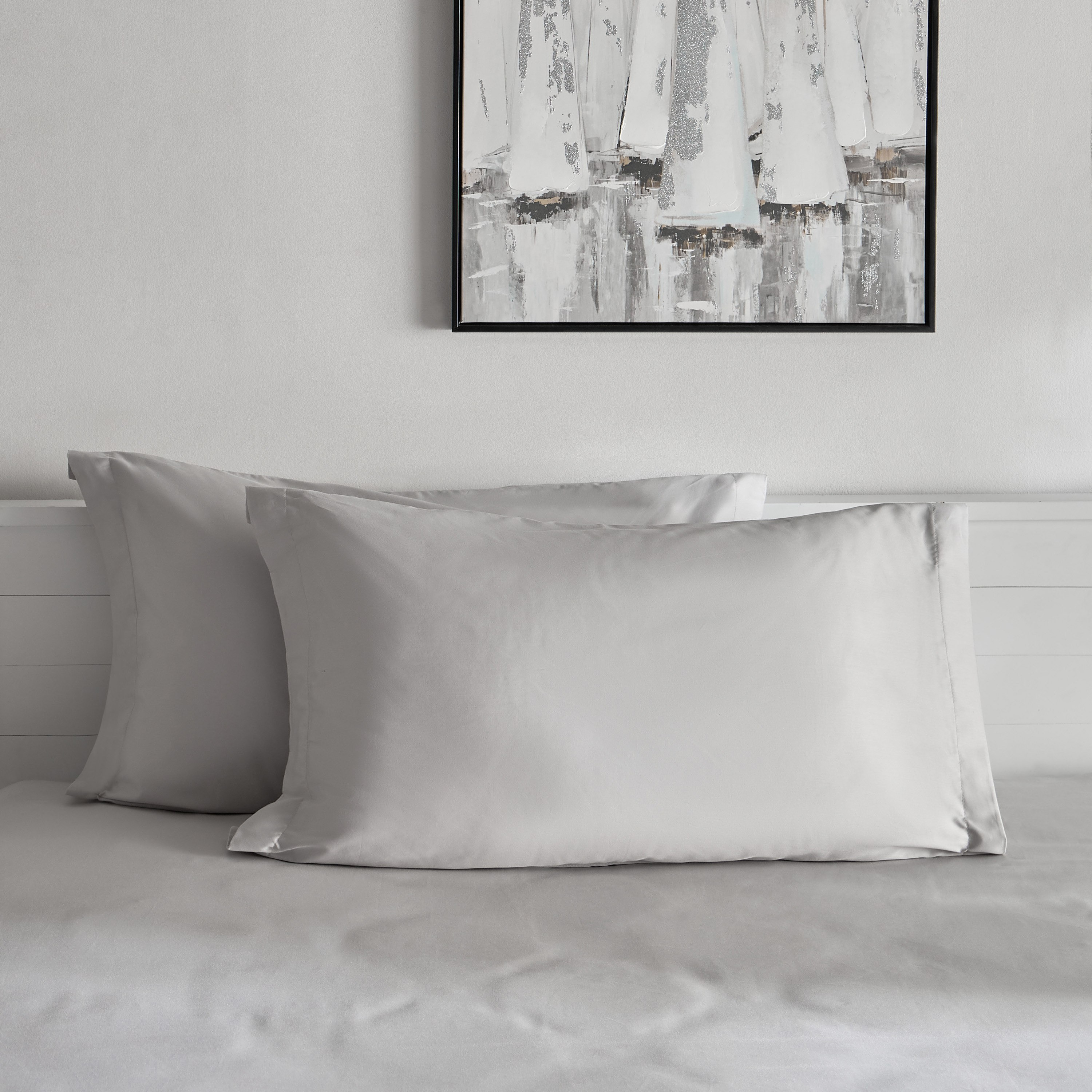طقم غطاء وسادة من قطعتين سادة من القطن عدد خيوط 400 من أوبولينت لوكس - 50x75 سم-hbxhomeware-hbxbedroom-image-2