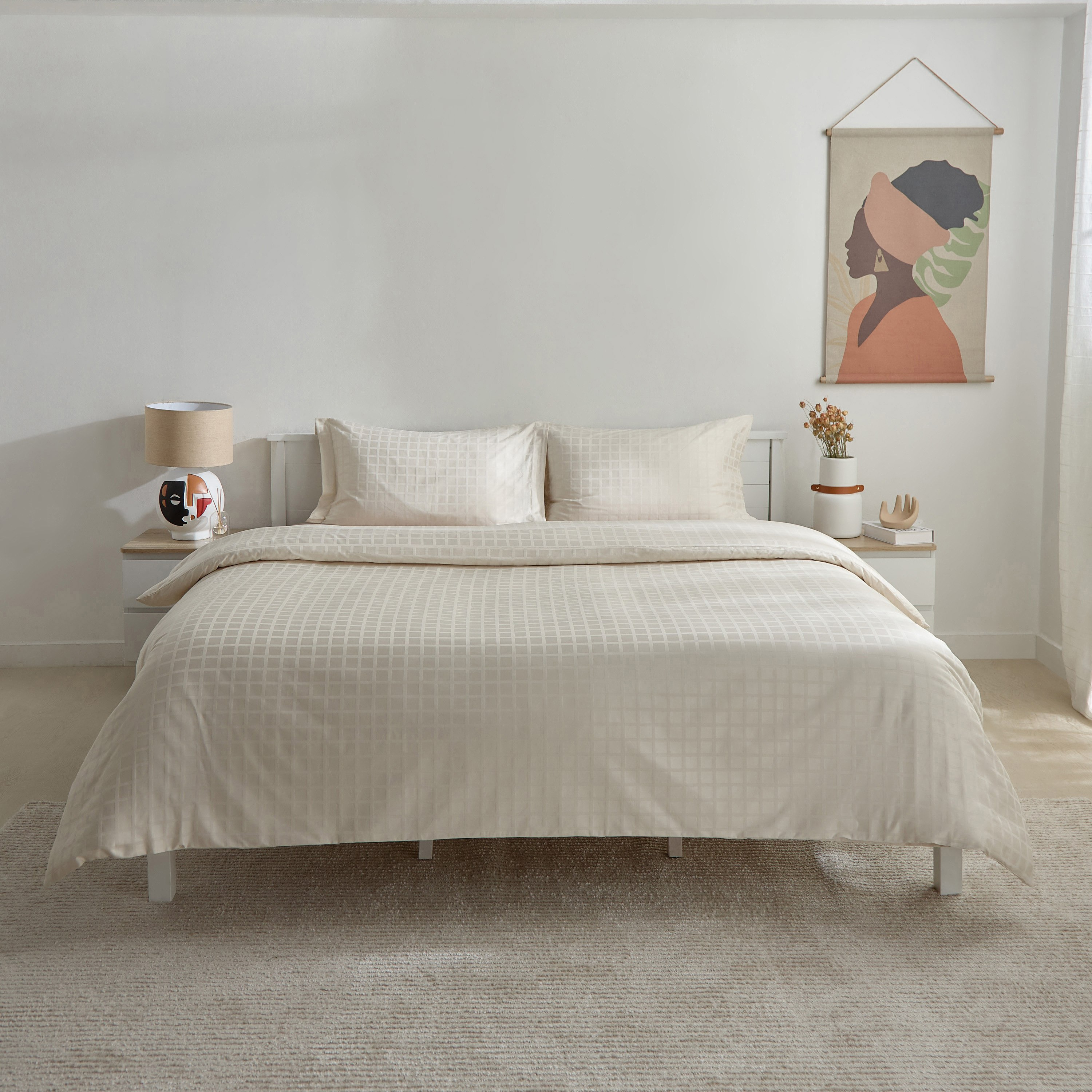 Opulent Luxe 400 Thread Count 3-Piece Cotton Solid Dobby Queen King Duvet Cover Set - 220x220 cm-hbxhomeware-hbxbedroom-image-3
