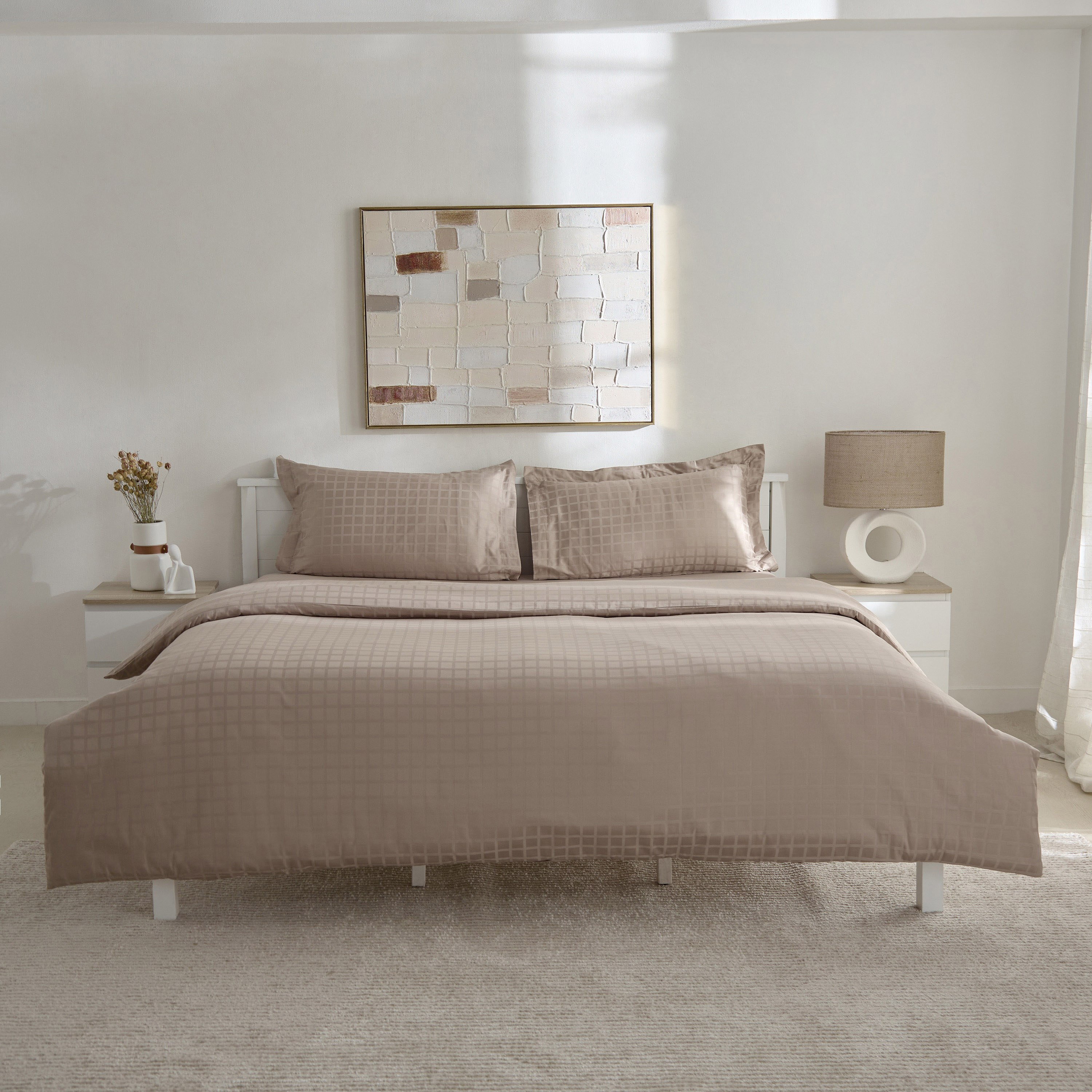 Opulent Luxe 400 Thread Count 3-Piece Cotton Solid Dobby Super King Duvet Cover Set - 220x240 cm-hbxhomeware-hbxbedroom-image-3